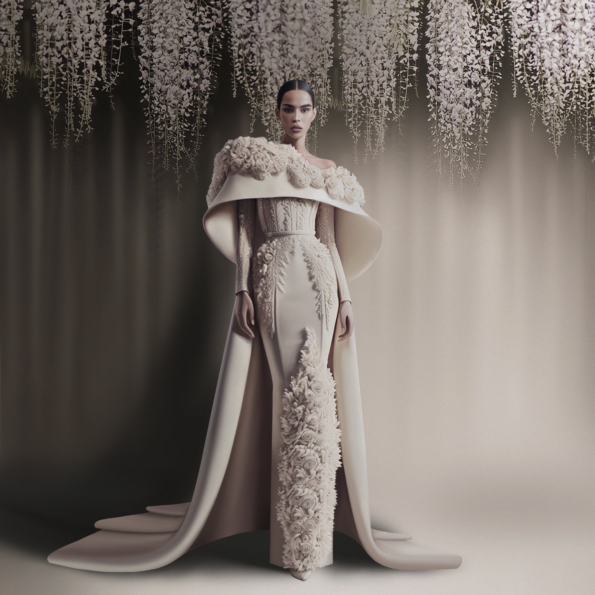 オールインワン・サロペット Saiid Kobeisy Lace Long Dress Lace long dress – Saiid Kobeisy Online