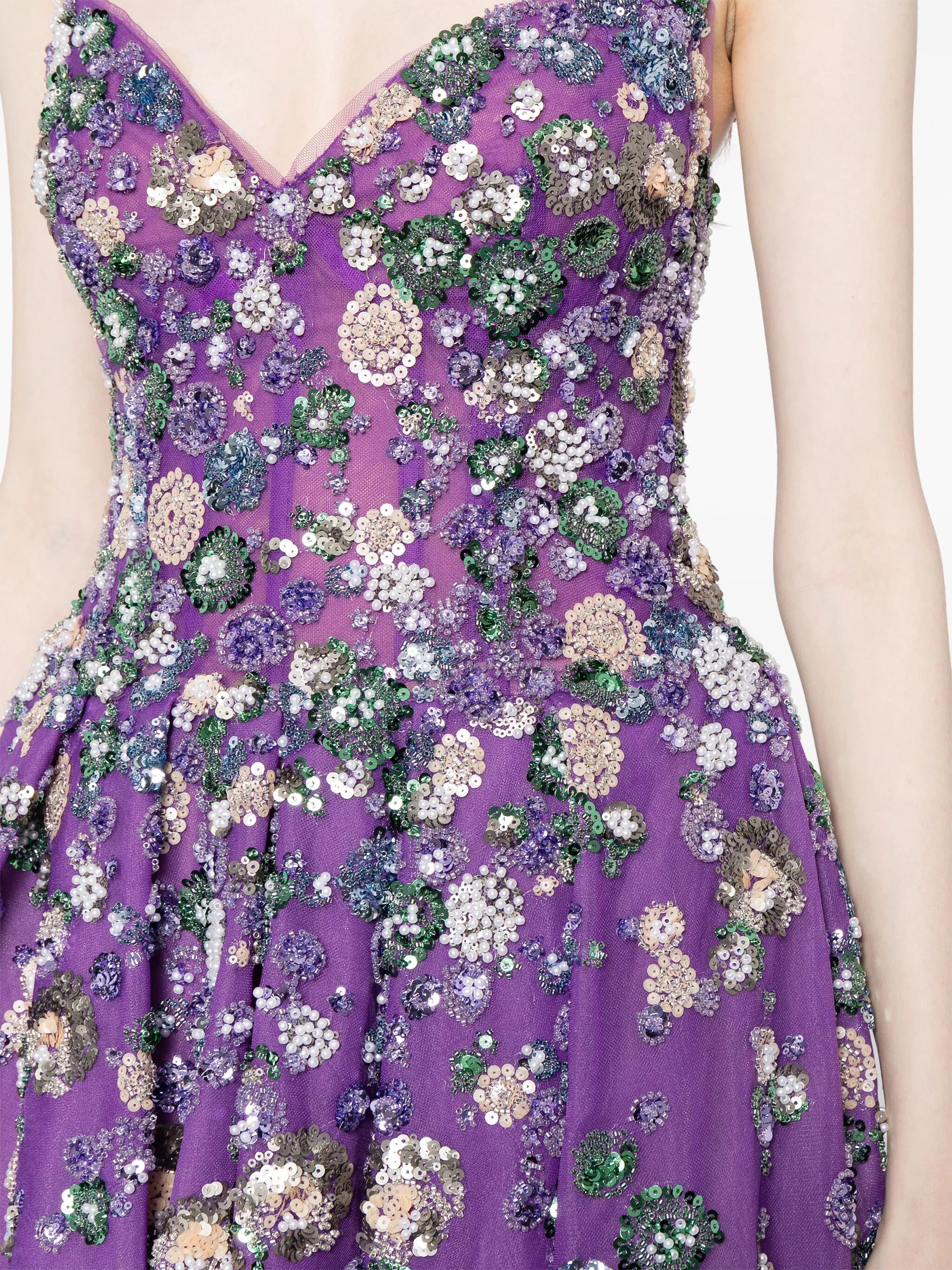 オールインワン・サロペット Saiid Kobeisy Tulle, Strapless Beaded Dress With Heart Tulle, strapless beaded dress with heart shaped top – Saiid