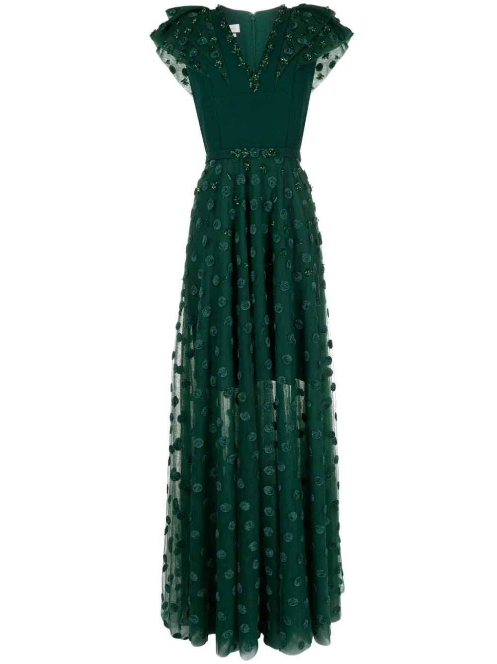 Beaded tulle dress with polka dots – Saiid Kobeisy Online