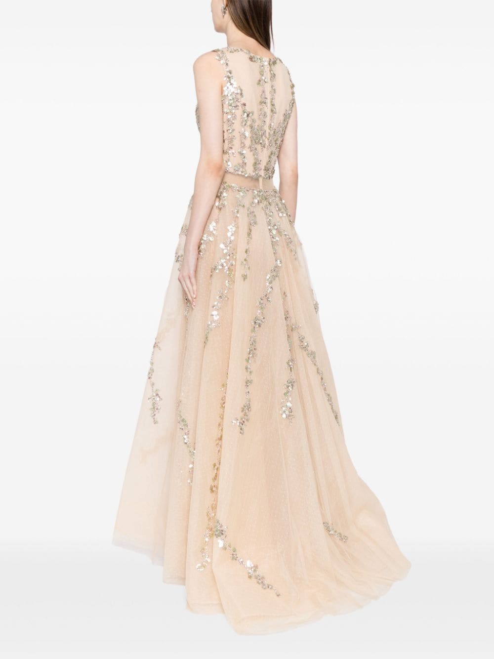 Tulle dress with beading – Saiid Kobeisy Online