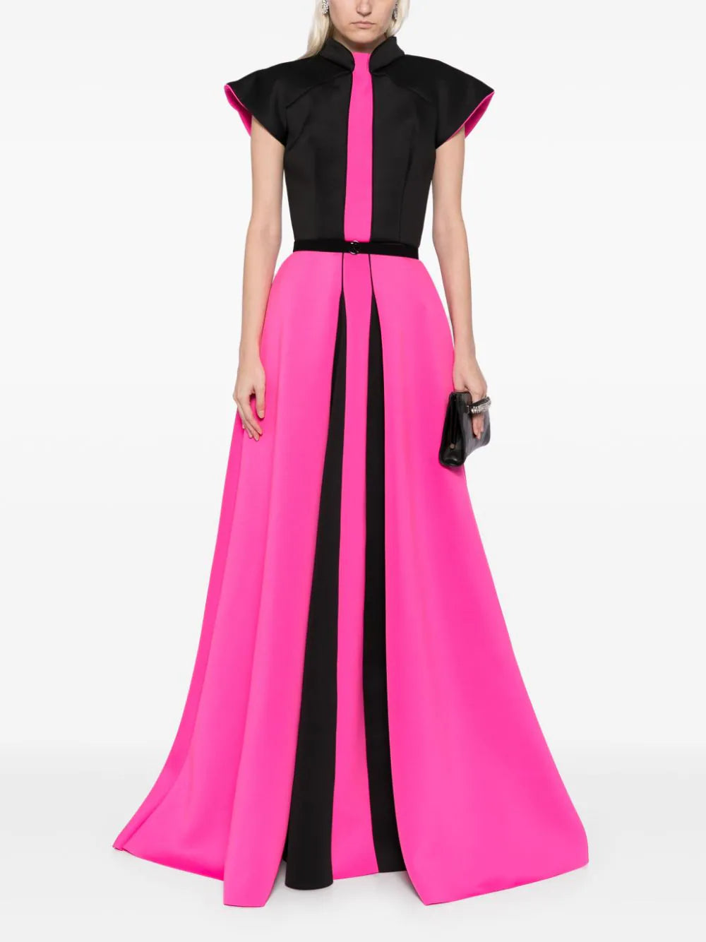 Neoprene Dress With Wide Shoulders Saiid Kobeisy Online Neoprene Dress With Wide Shoulders Saiid Kobeisy Online