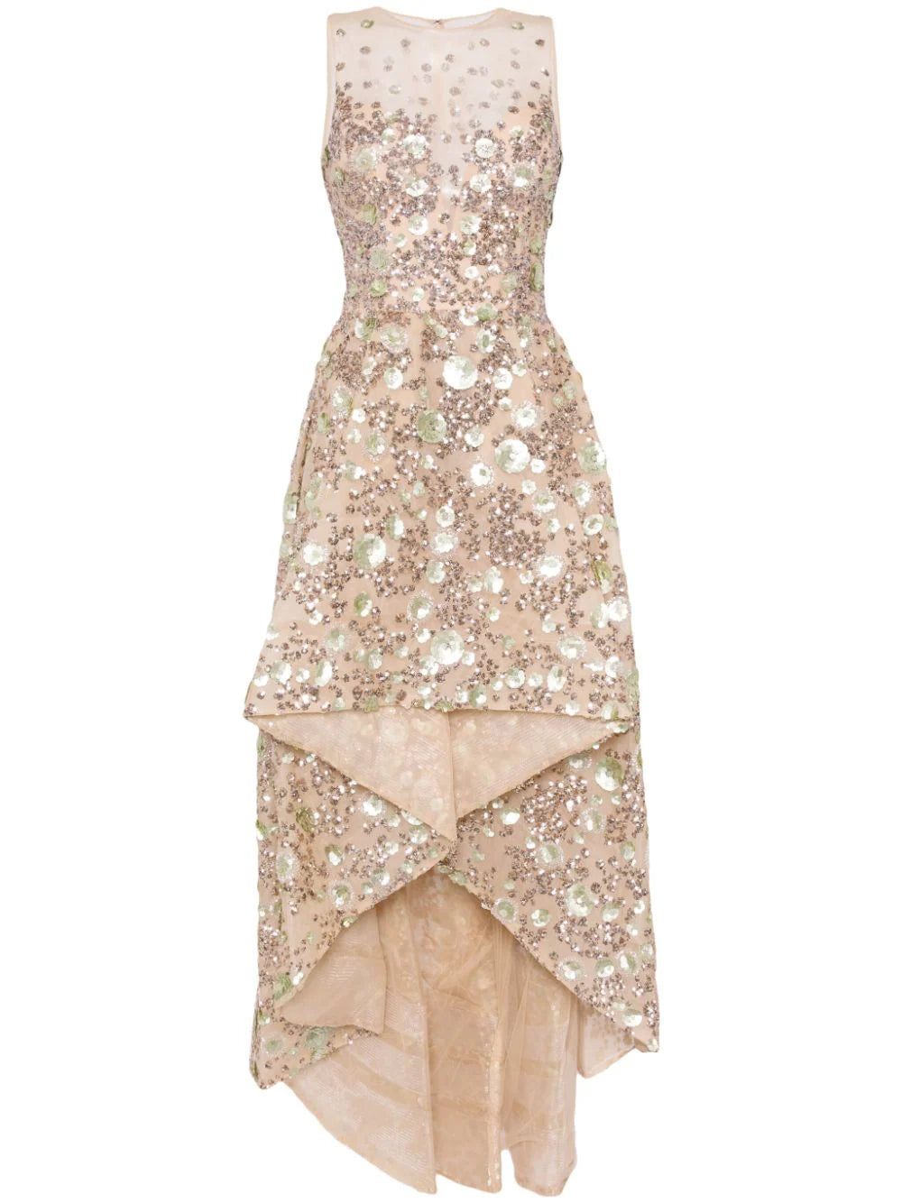 オールインワン・サロペット Saiid Kobeisy Tulle, High-Low Dress With Dotted Beading Beaded tulle dress with velvet hearts – Saiid Kobeisy Online