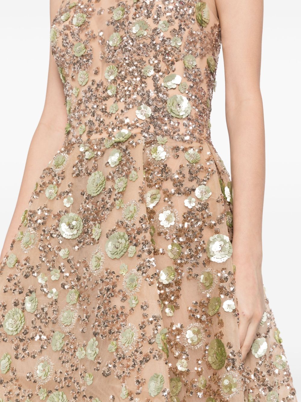 Tulle, high-low dress with dotted beading – Saiid Kobeisy Online