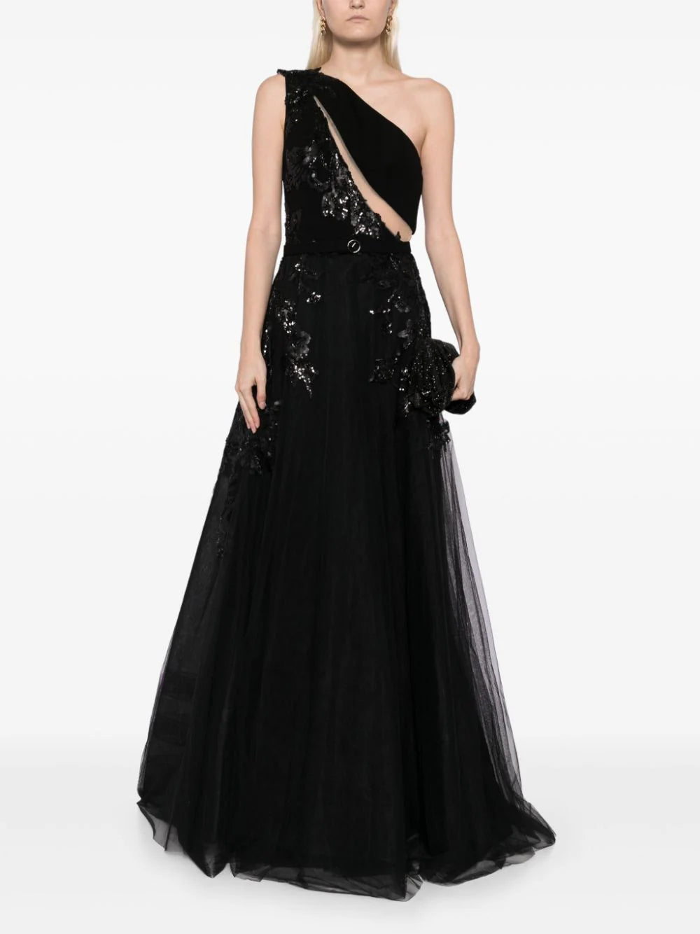 美品【SUKU 】DRESSING GOWN ブラック S Ｍ Zapaka Glitter A-Line Long Sleeves Black Mother of The Bride