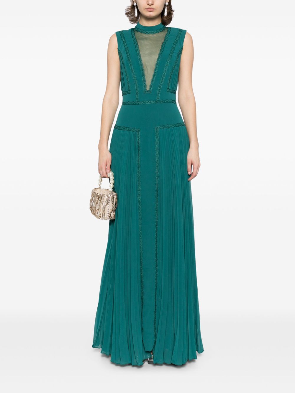 オールインワン・サロペット Saiid Kobeisy Crepe Georgette Long Dress Crepe georgette dress – Saiid Kobeisy Online