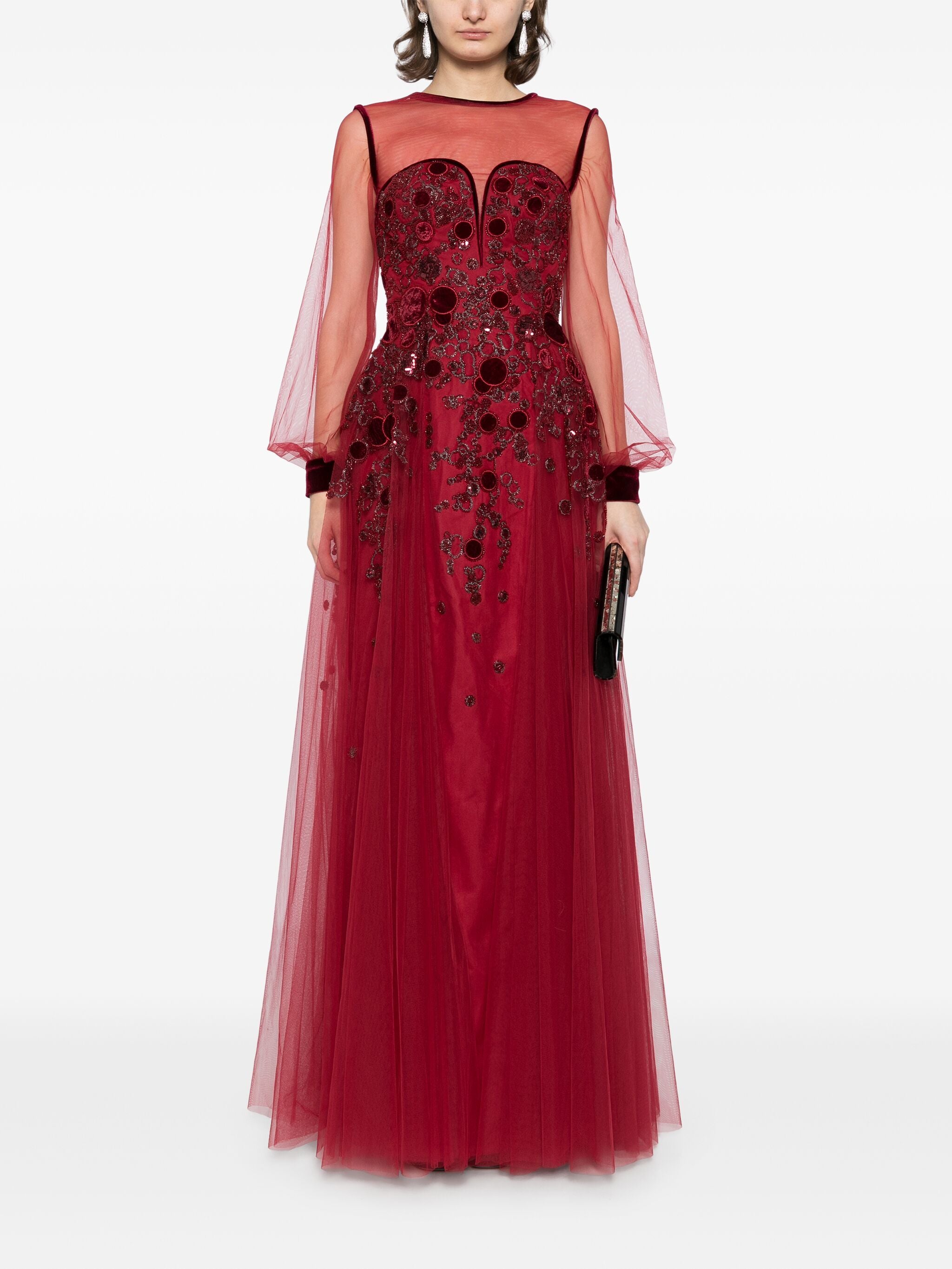 Embroidered Tulle Dress – Saiid Kobeisy Online