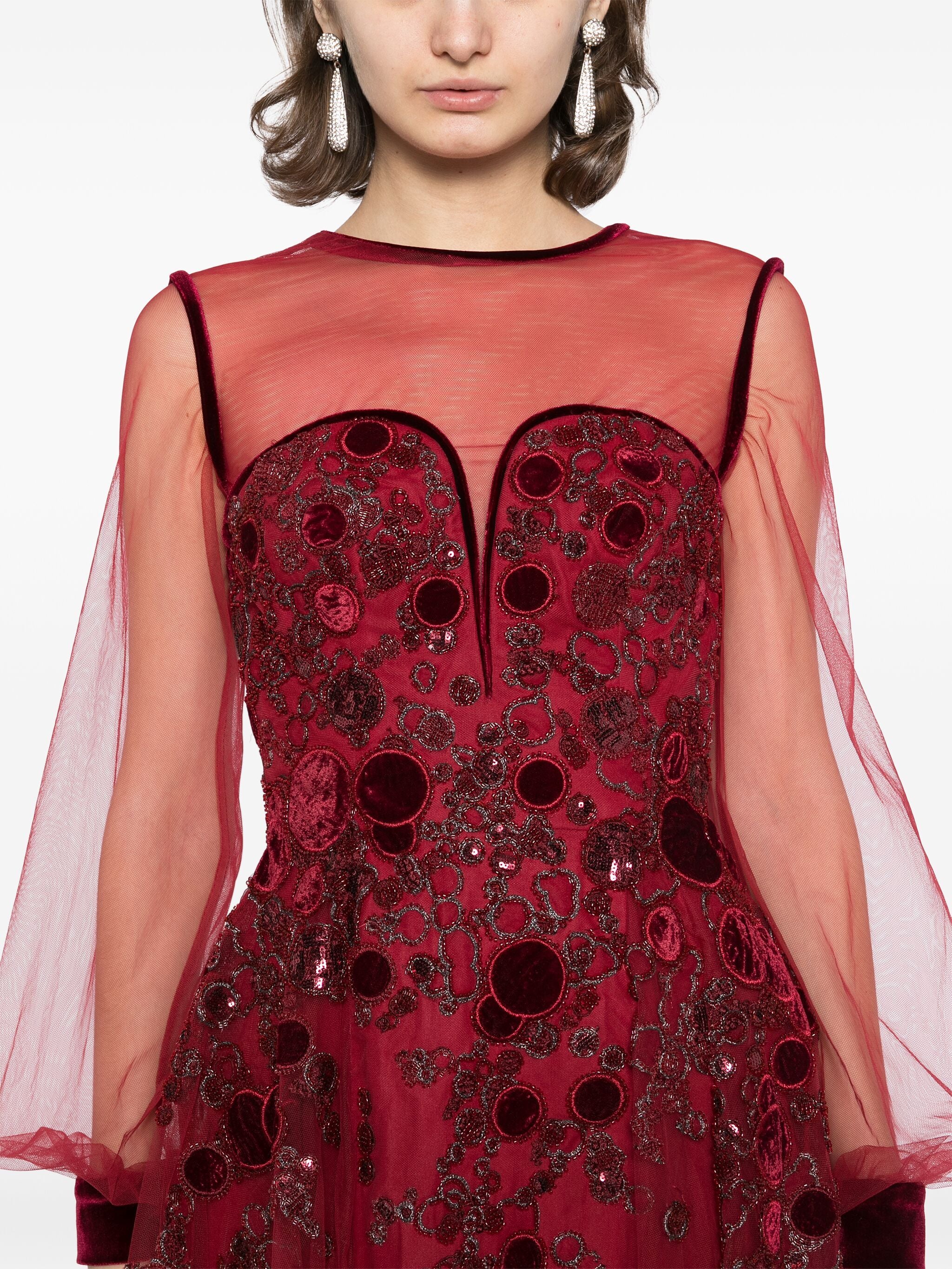 Embroidered Tulle Dress – Saiid Kobeisy Online