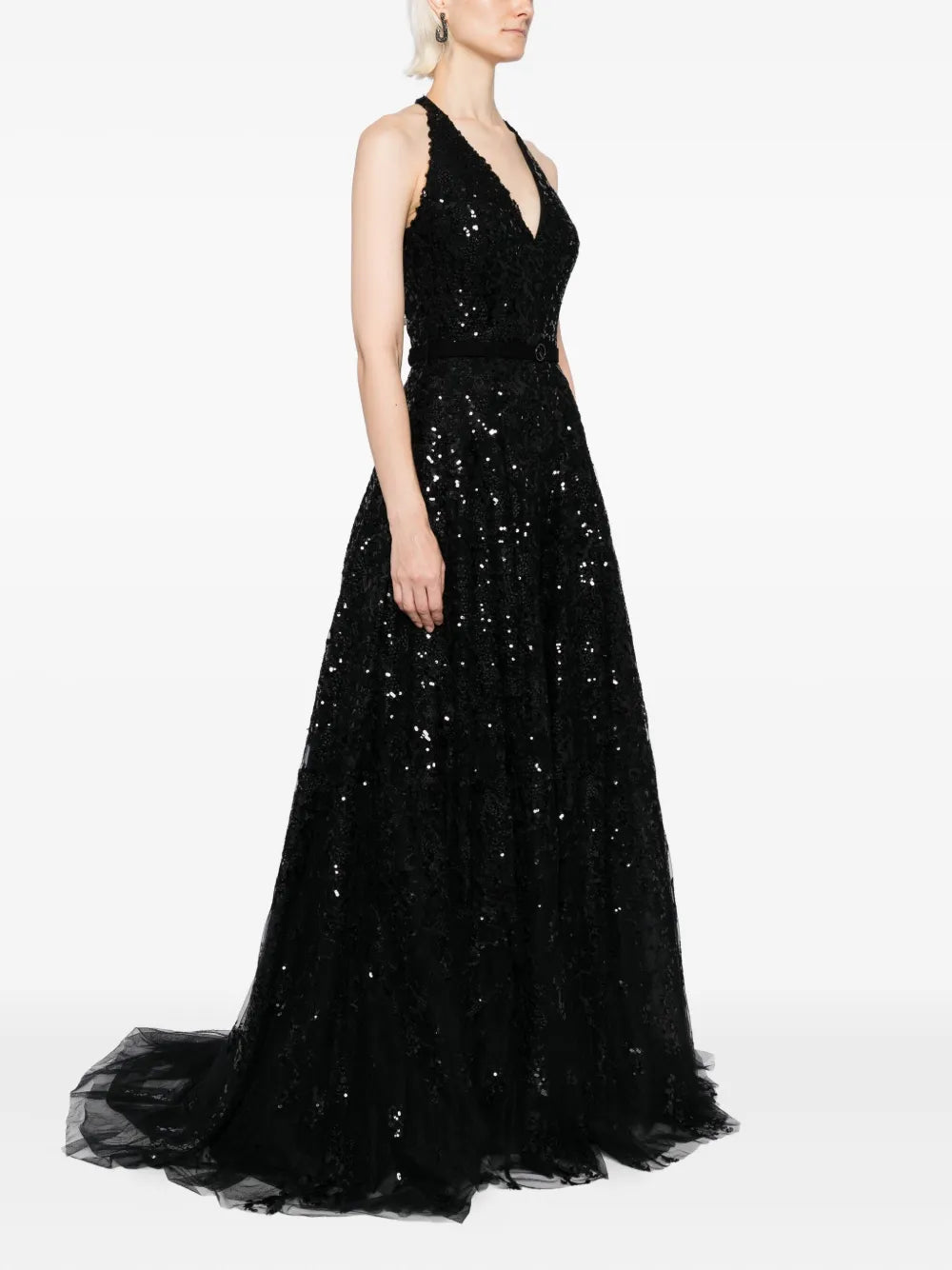 Embroidered long dress – Saiid Kobeisy Online