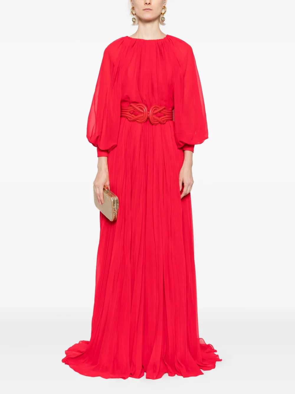 Pleated long dress – Saiid Kobeisy Online