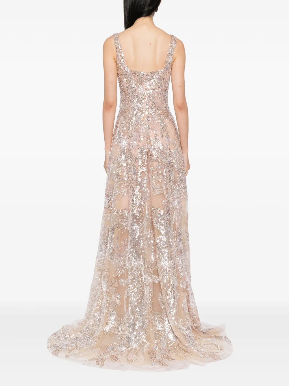 Embroidered long dress – Saiid Kobeisy Online