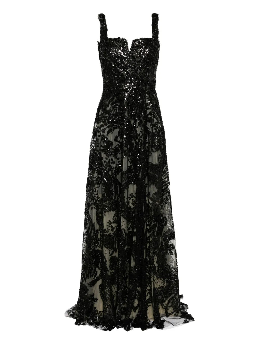 ブラック片肩フリルロングドレス　SAIID KOBEISY サイードコベイシー ブラック片肩フリルロングドレス SAIID KOBEISY サイードコ