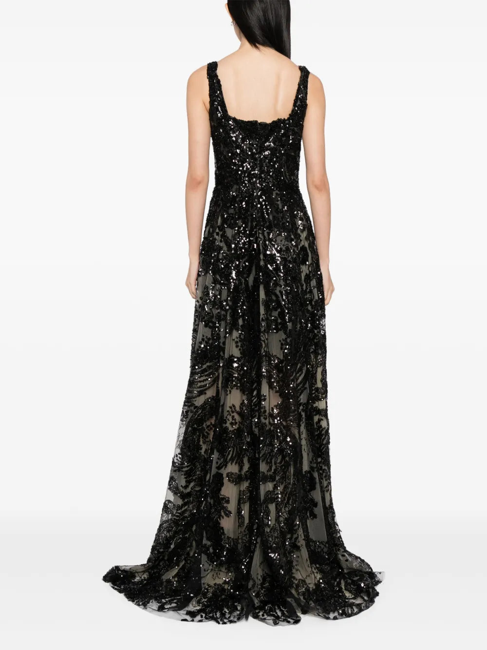 Embroidered long dress – Saiid Kobeisy Online