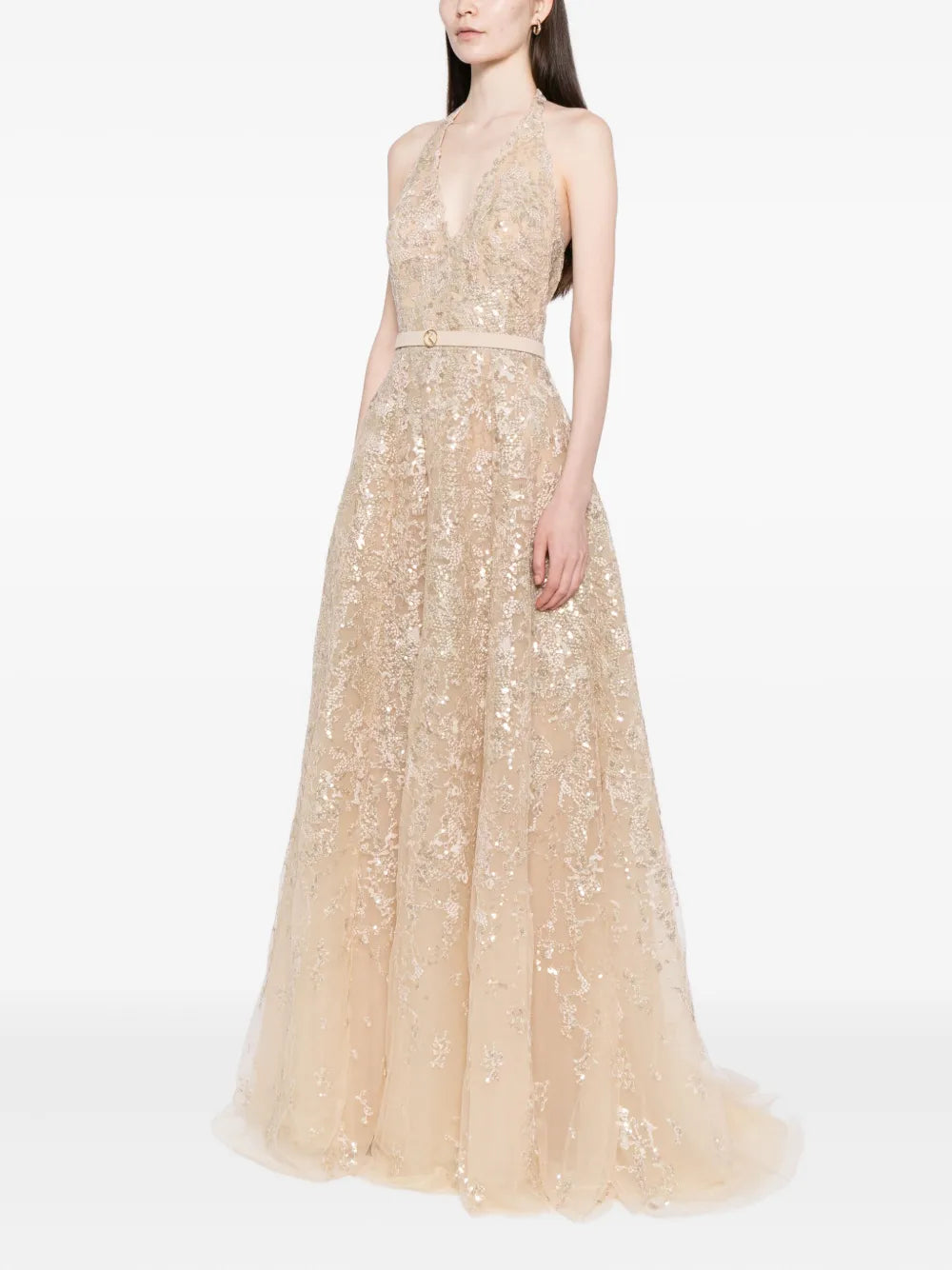 Embroidered Long Dress – Saiid Kobeisy Online