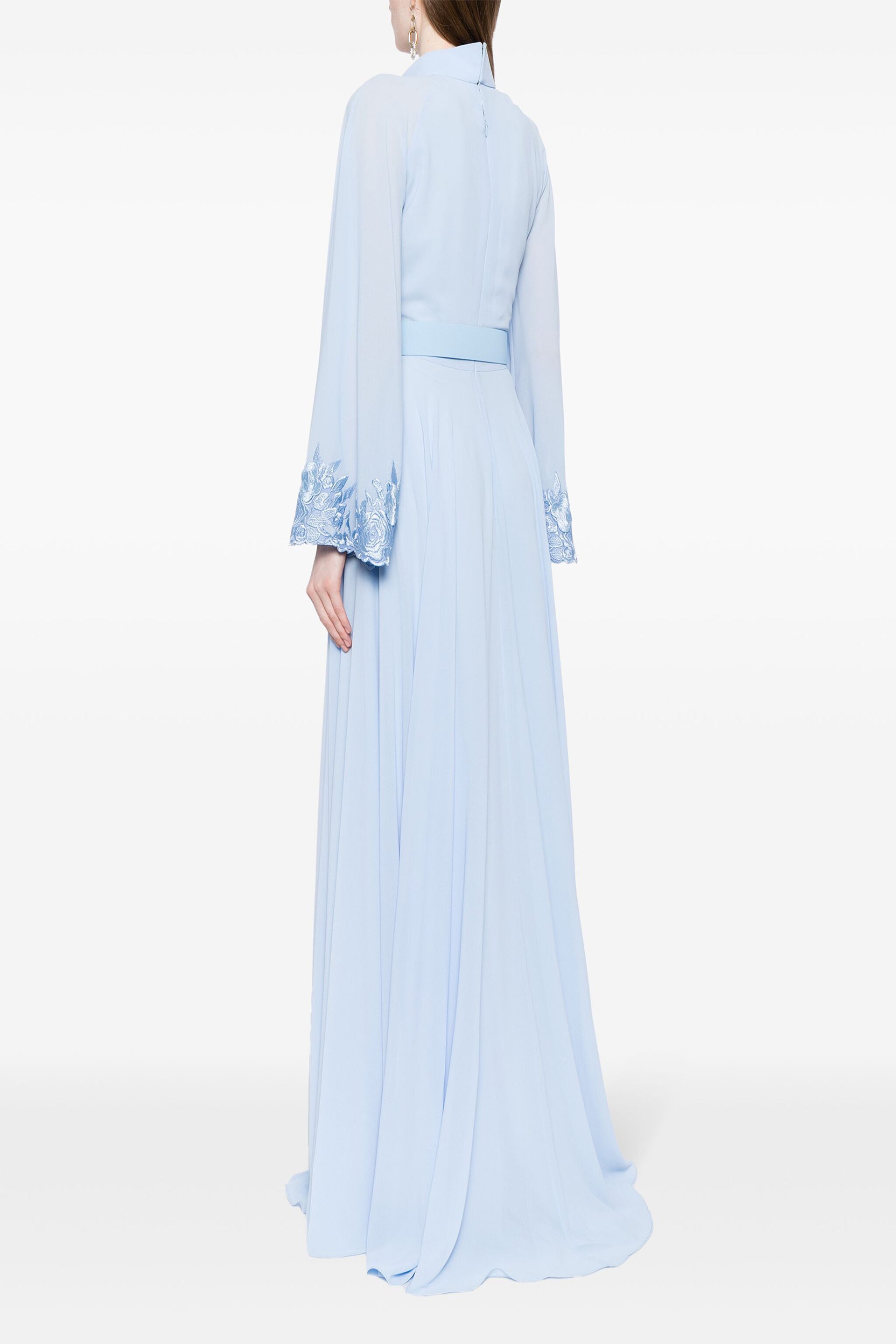 Crepe Georgette Beaded Kaftan Saiid Kobeisy Online Crepe Georgette Beaded Kaftan Saiid Kobeisy Online