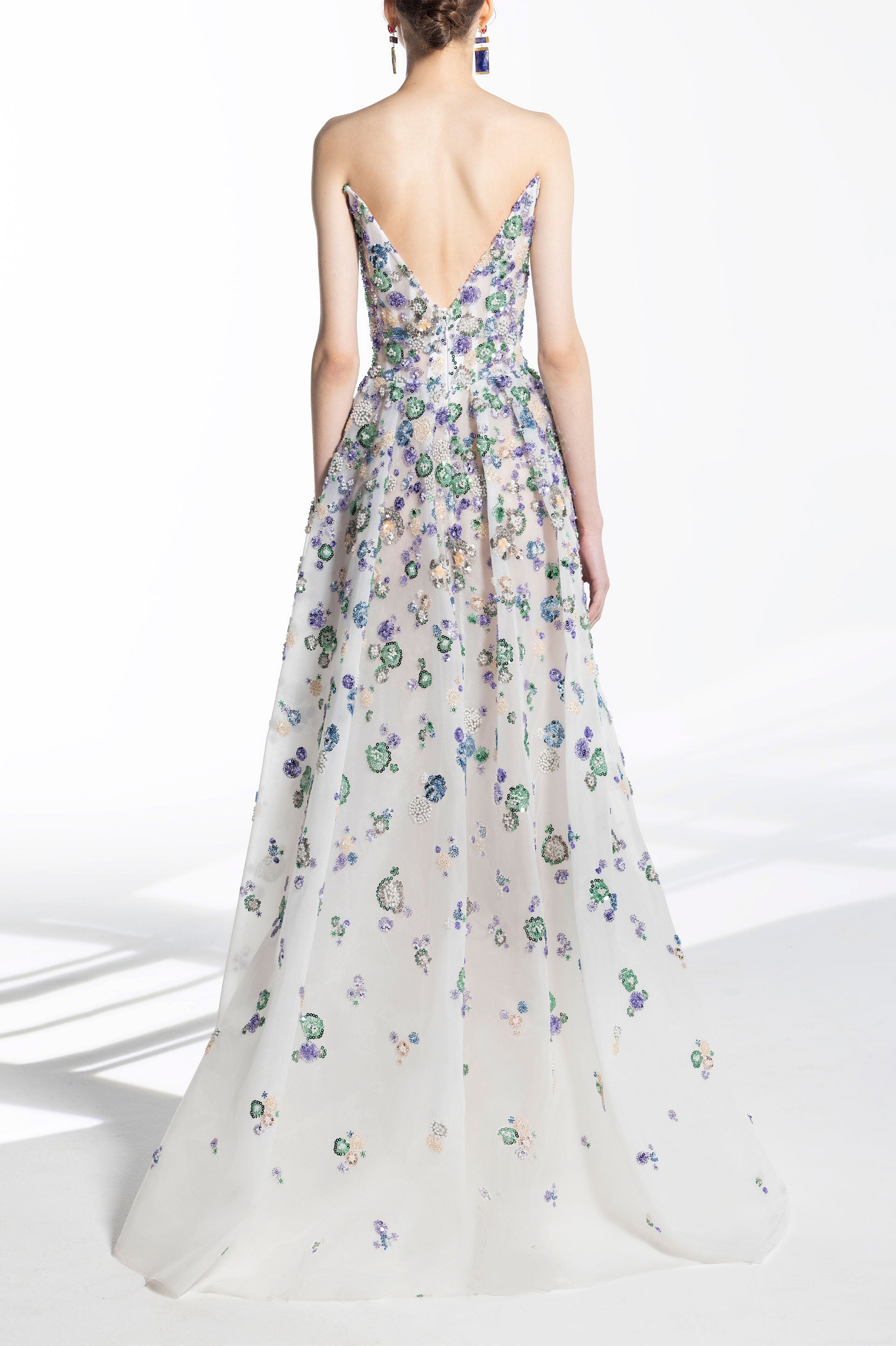 オールインワン・サロペット Saiid Kobeisy Tulle, Strapless Beaded Dress With Heart Tulle, strapless beaded dress with heart shaped top – Saiid
