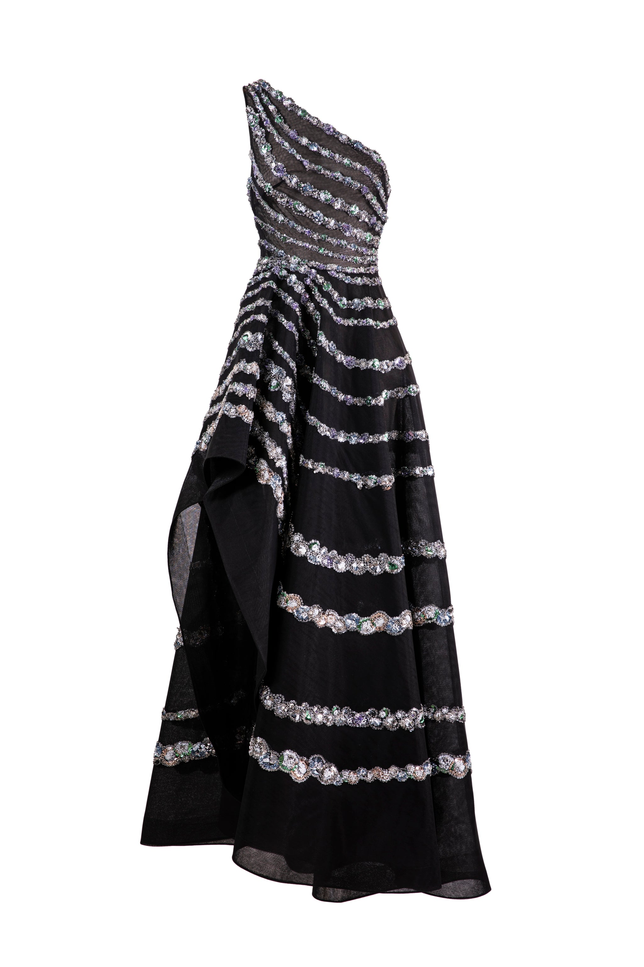 One Shoulder Asymmetric Beaded Dress Saiid Kobeisy Online One Shoulder Asymmetric Beaded Dress Saiid Kobeisy Online