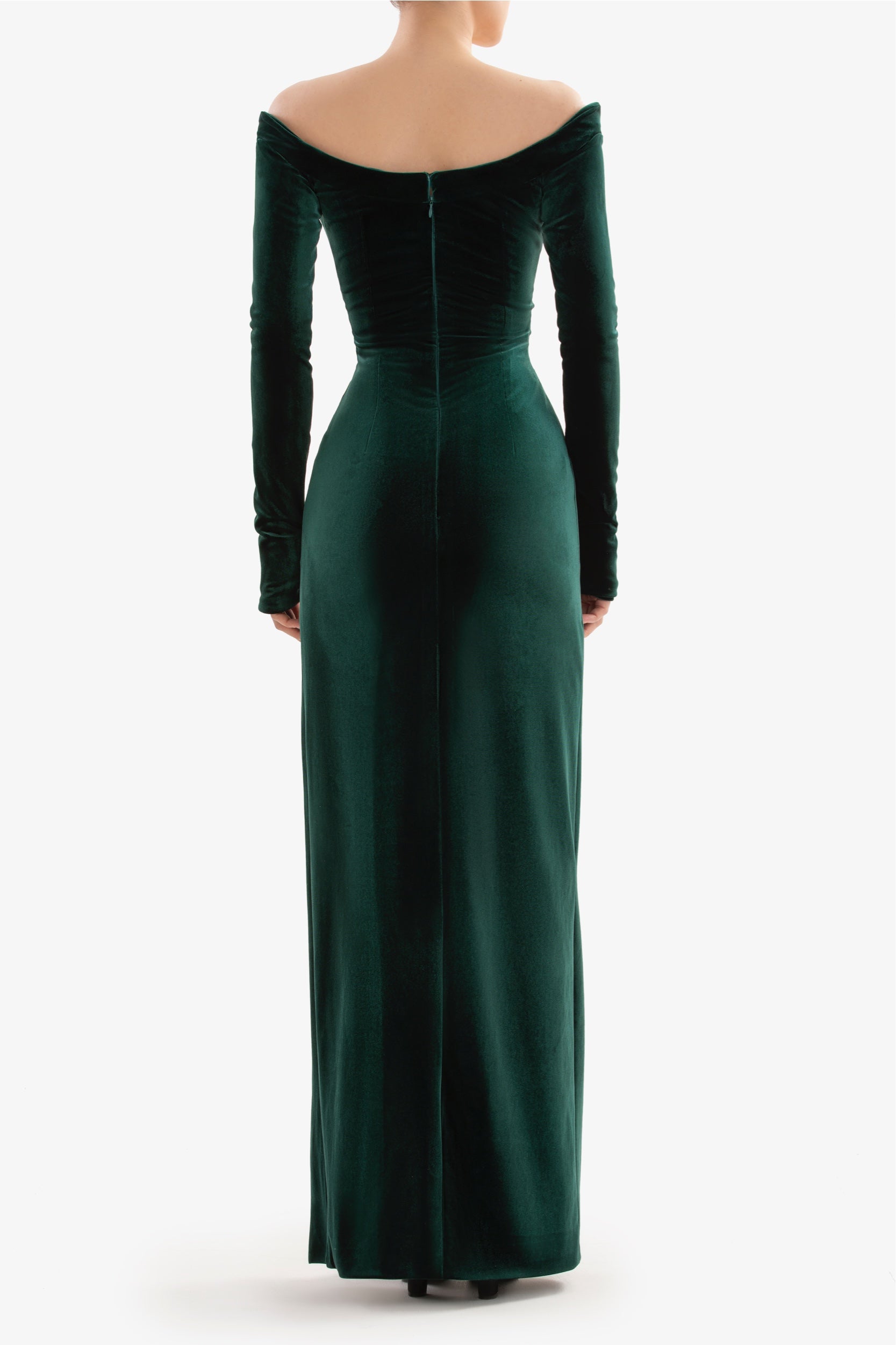Velvet Long Fitted Dress Saiid Kobeisy Online Velvet Long Fitted Dress Saiid Kobeisy Online