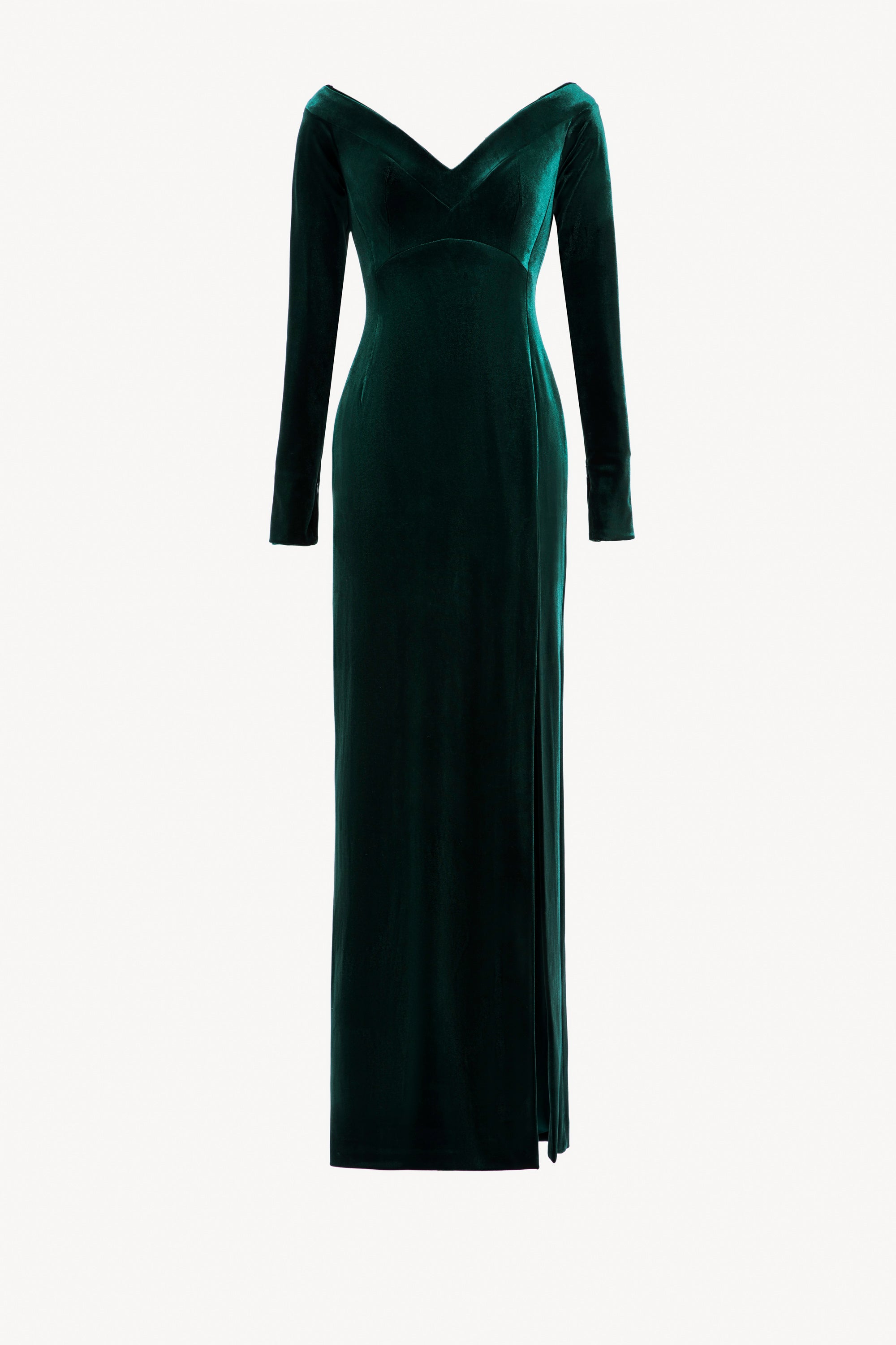 Velvet Long Fitted Dress Saiid Kobeisy Online Velvet Long Fitted Dress Saiid Kobeisy Online