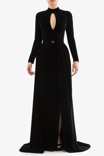 Velvet Long Dress Saiid Kobeisy Online Velvet Long Dress Saiid Kobeisy Online