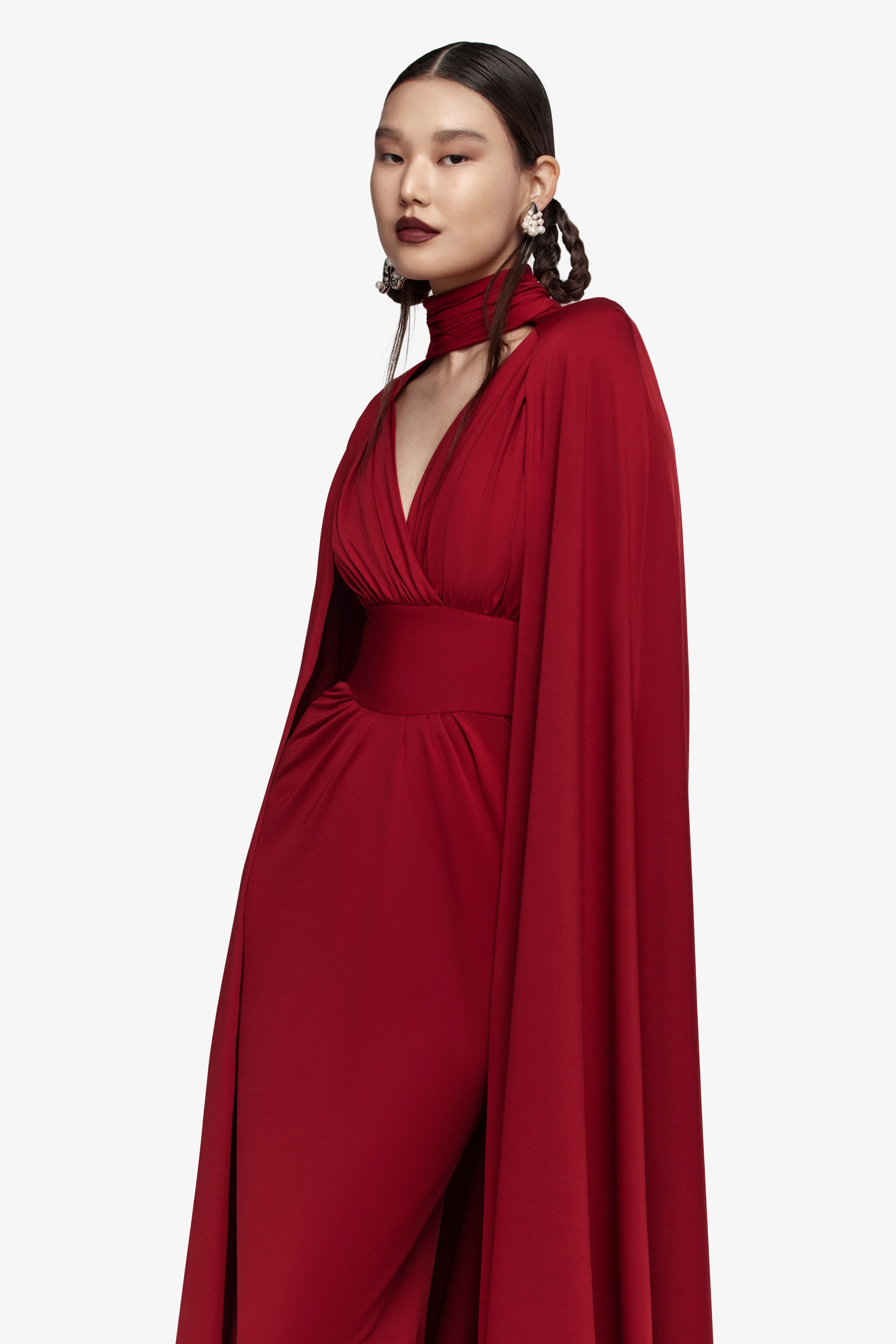 オールインワン・サロペット Saiid Kobeisy Jersey Dress With Cape Saiid Kobeisy Jersey Dress With Cape | ShopSimon