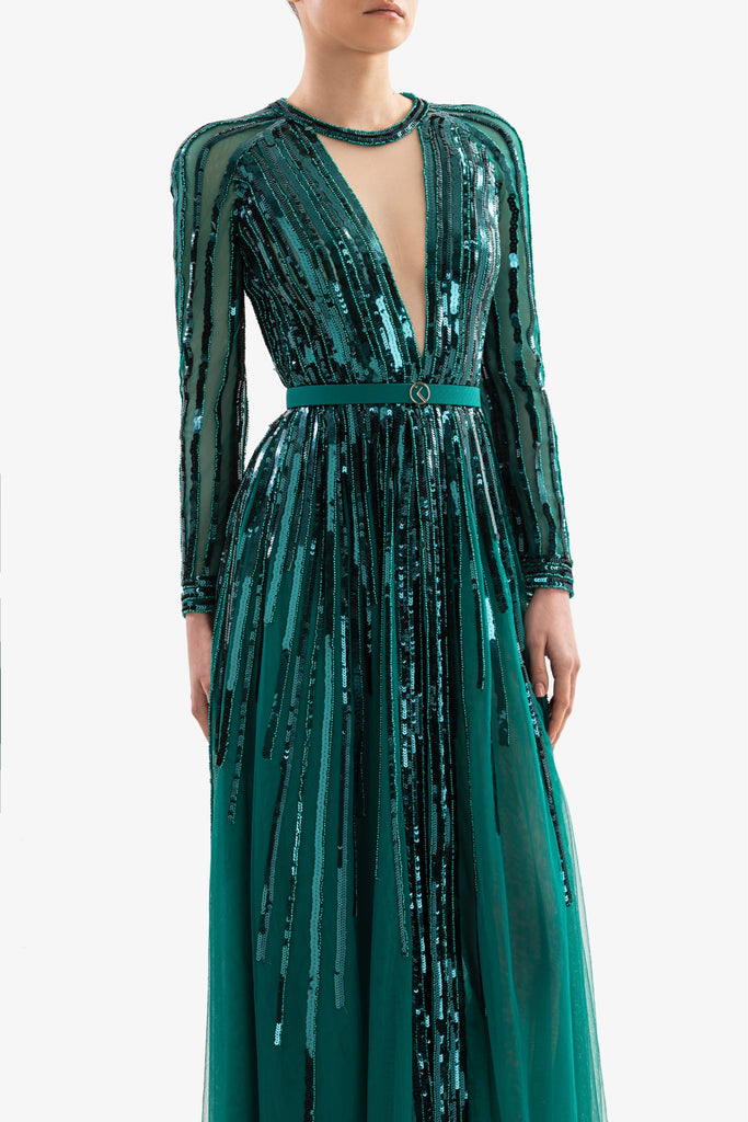 Sequin Long Dress Saiid Kobeisy Online Sequin Long Dress Saiid Kobeisy Online