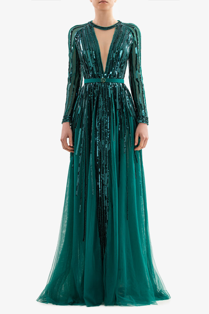 Sequin Long Dress Saiid Kobeisy Online Sequin Long Dress Saiid Kobeisy Online