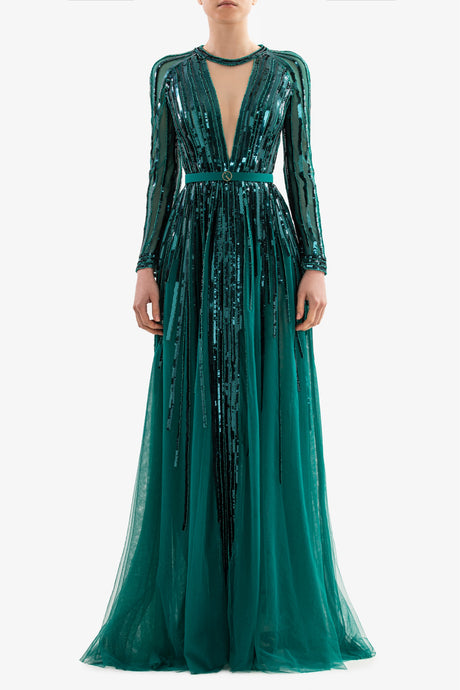 Sequin Long Dress – Saiid Kobeisy Online