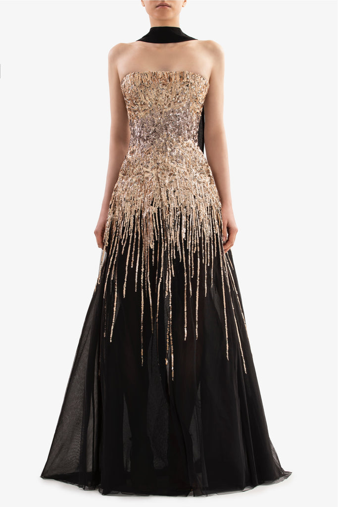 Embroidered Strapless Dress Saiid Kobeisy Online Embroidered Strapless Dress Saiid Kobeisy Online