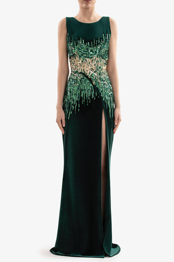 Sequin Velvet Dress – Saiid Kobeisy Online Sequin Velvet Dress – Saiid Kobeisy Online