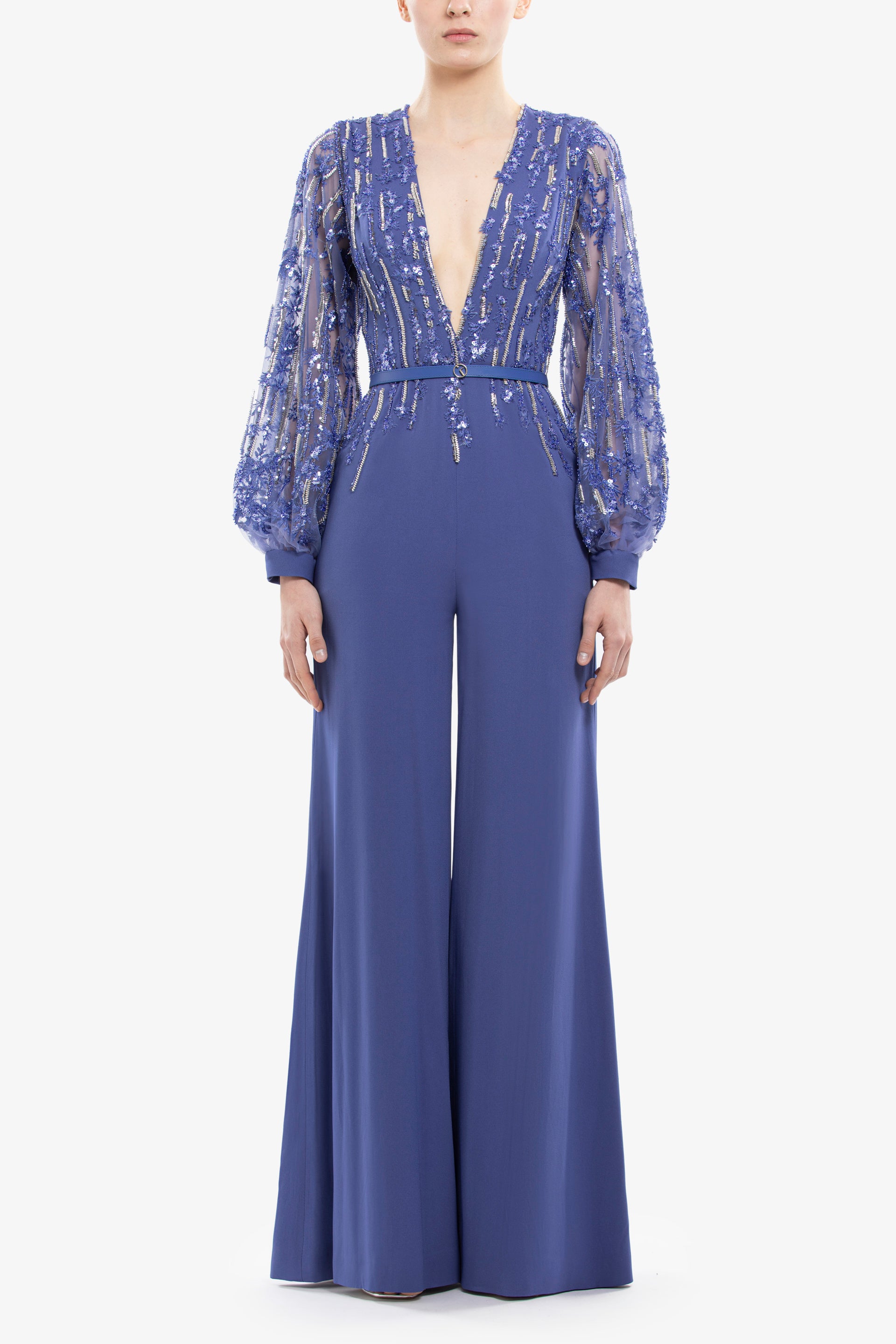 Crepe Beaded Jumpsuit – Saiid Kobeisy Online