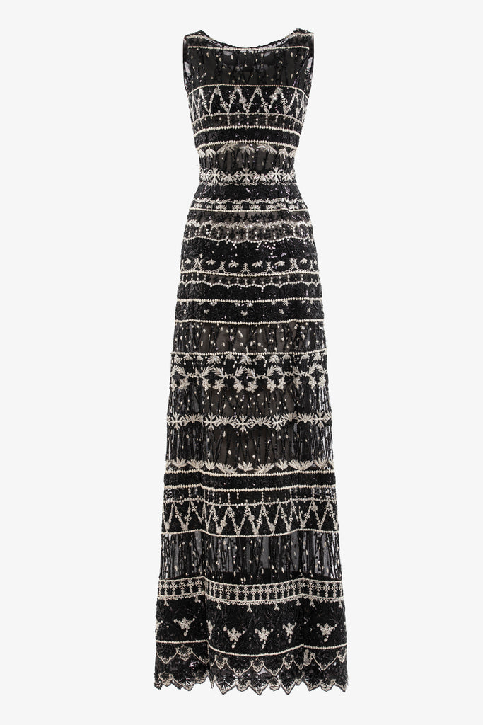 Embroidered Long Dress Saiid Kobeisy Online Embroidered Long Dress Saiid Kobeisy Online
