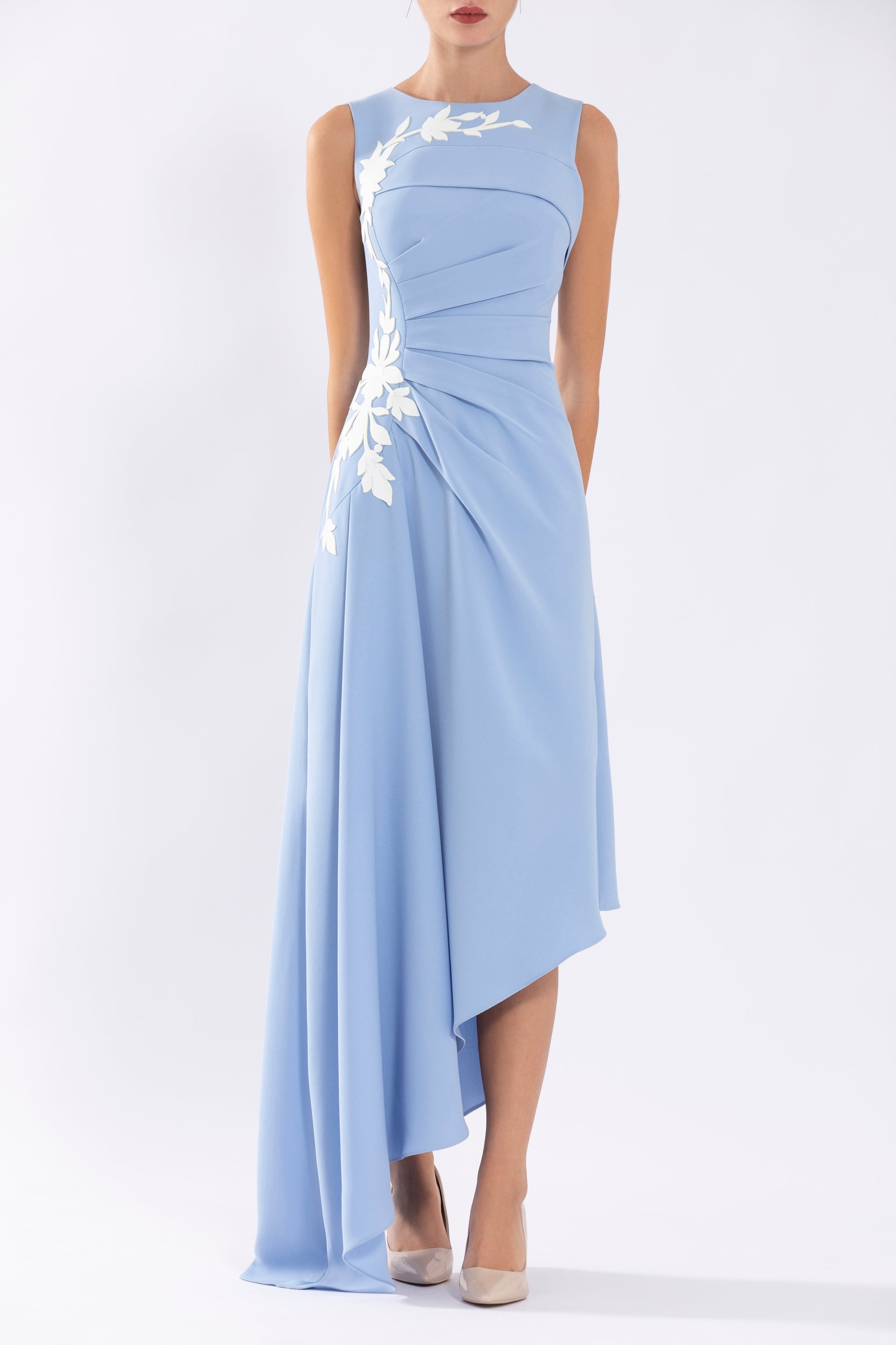 オールインワン・サロペット Saiid Kobeisy Short Embroidered Dress Crepe, high-low dress with matching embroidery – Saiid