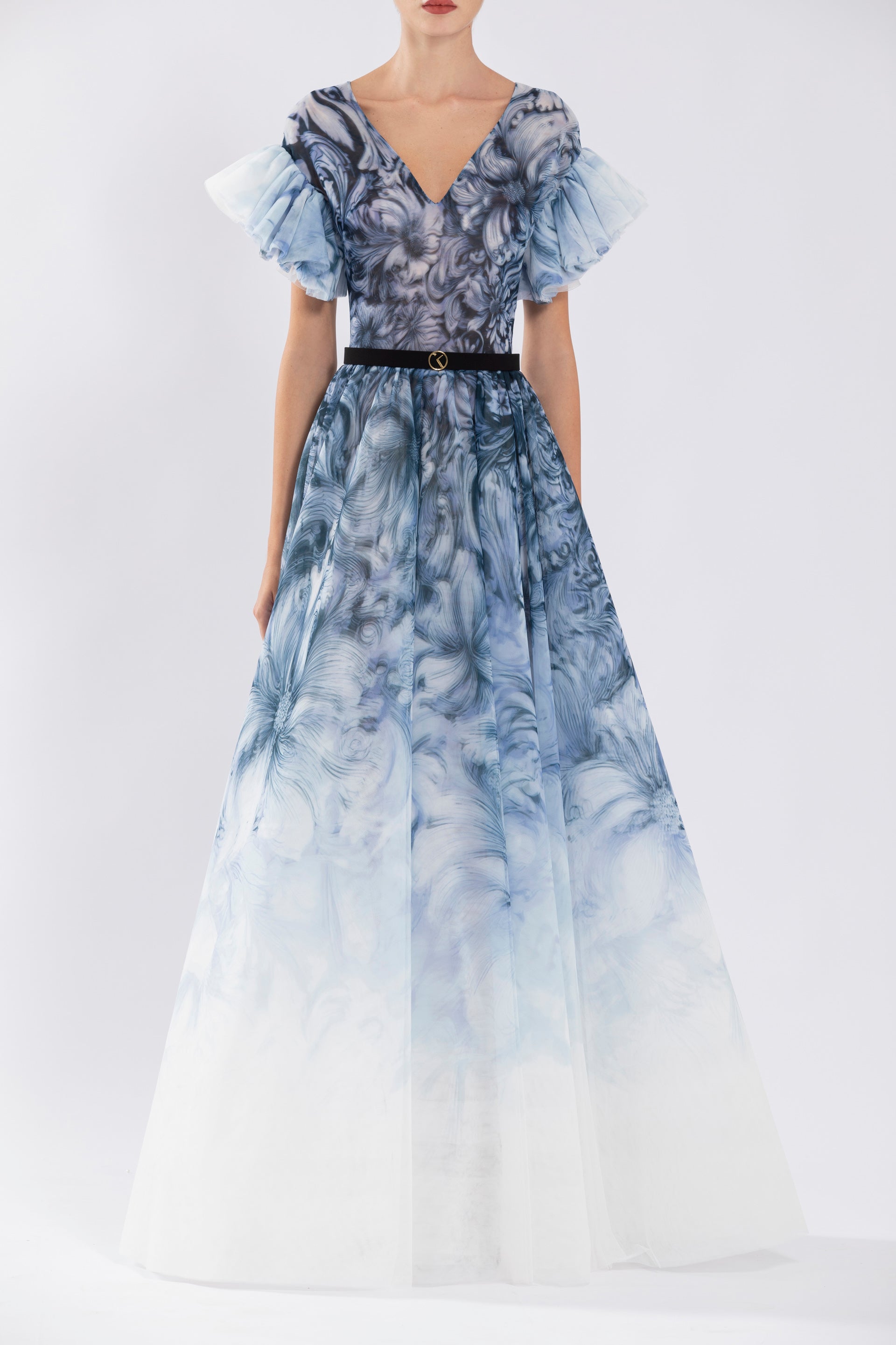 【COYSEIO】 DRAPING DRESS BLUE GREY DRAPING DRESS BLUE GREY - coyseio