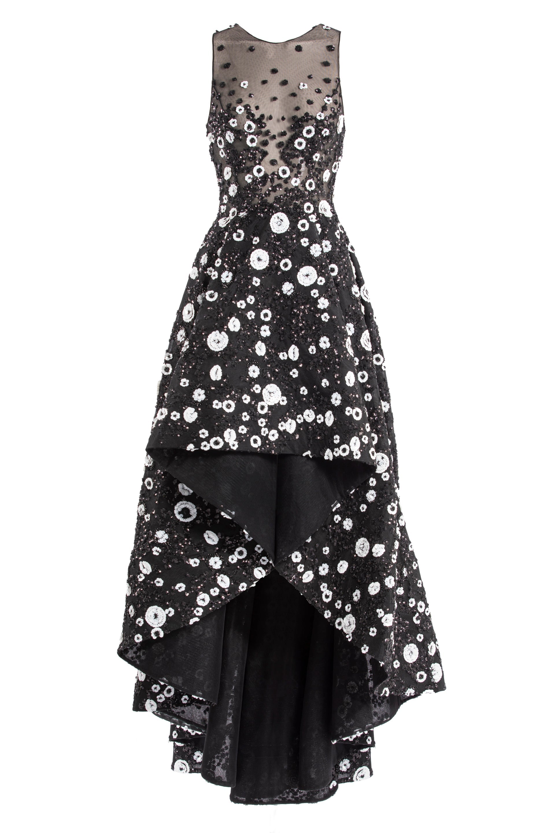 オールインワン・サロペット Saiid Kobeisy Tulle, High-Low Dress With Dotted Beading ✨ Embrace elegance with this Saiid Kobeisy high-low tulle