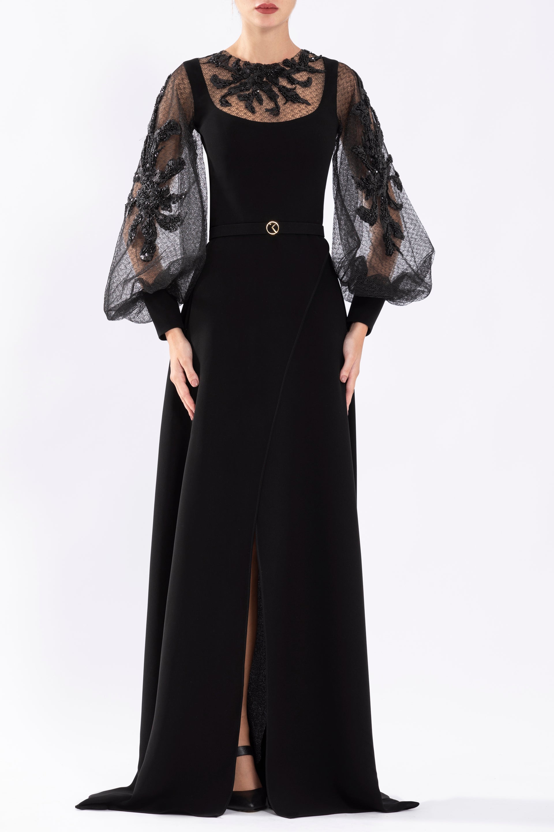 beaded georgette dress Beaded Crystallized Skirt in Georgette Dress by Georges Hobeika  Elilhaam