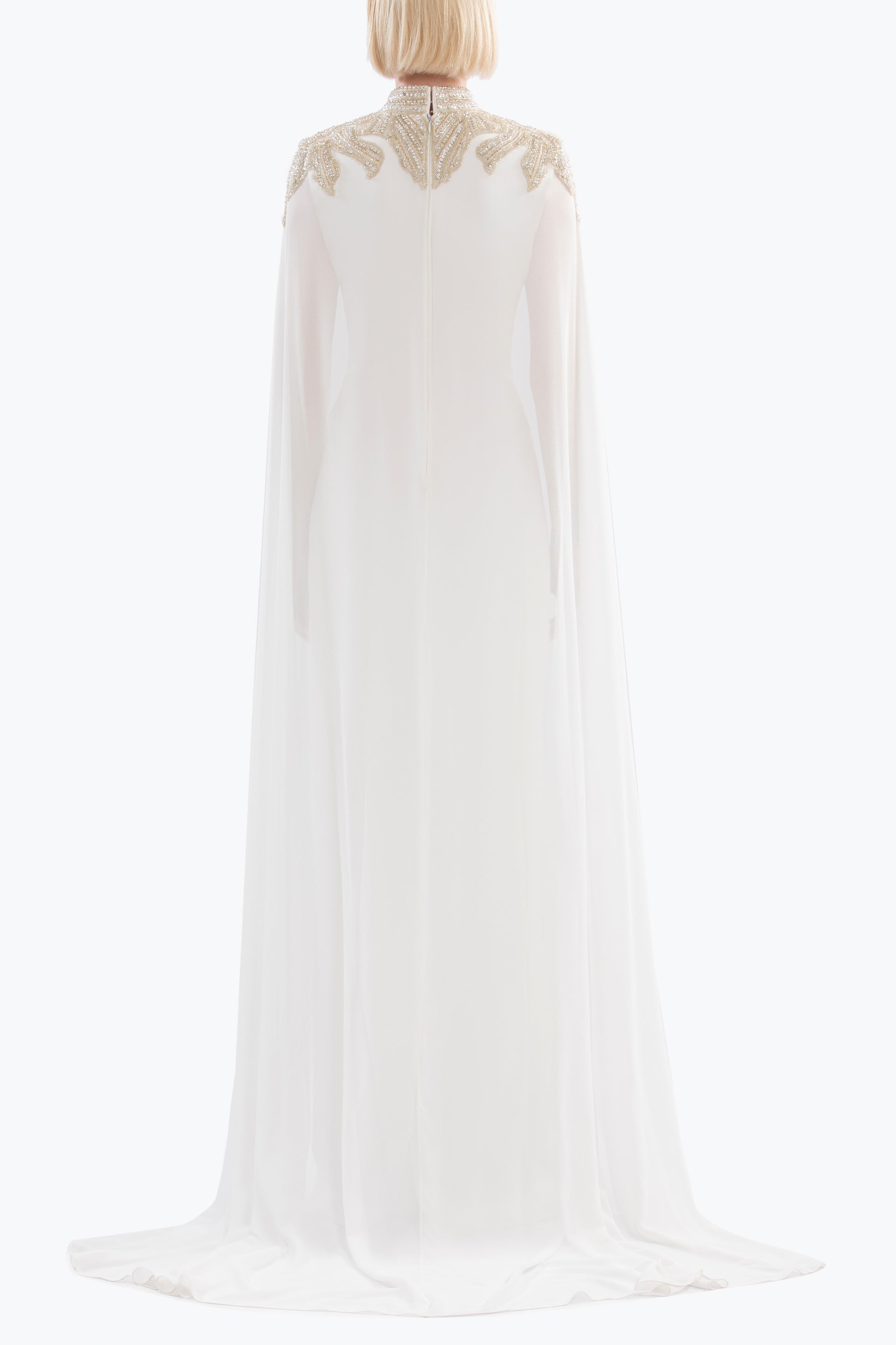 トコペイディア Embellished crepe kaftan – Saiid Kobeisy Online