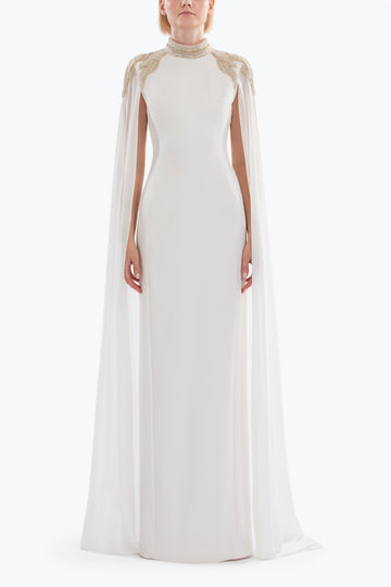 Embellished Crepe Kaftan Saiid Kobeisy Online Embellished Crepe Kaftan Saiid Kobeisy Online