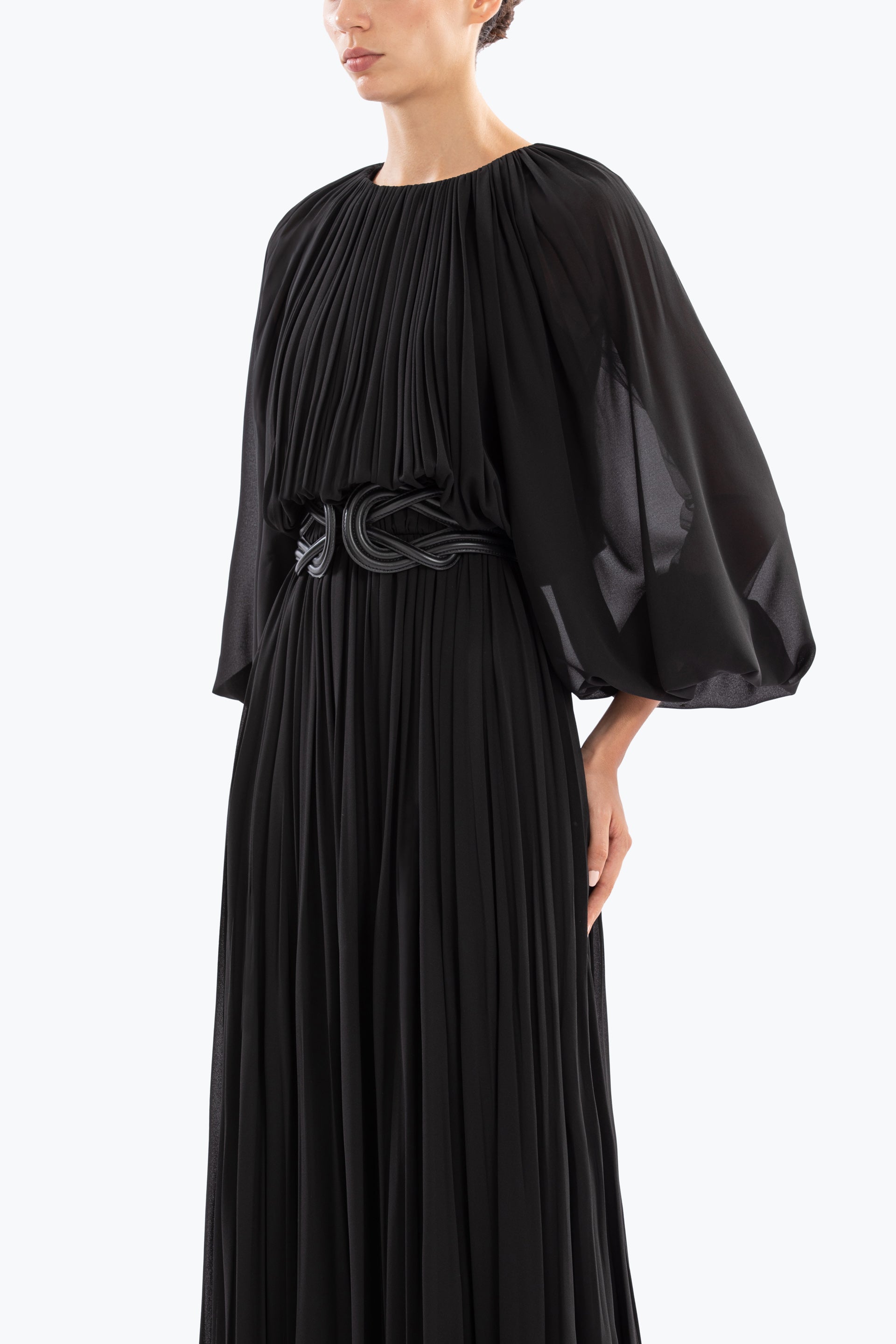 オールインワン・サロペット Saiid Kobeisy Jersey Pleated Long Dress Jersey pleated long dress – Saiid Kobeisy Online
