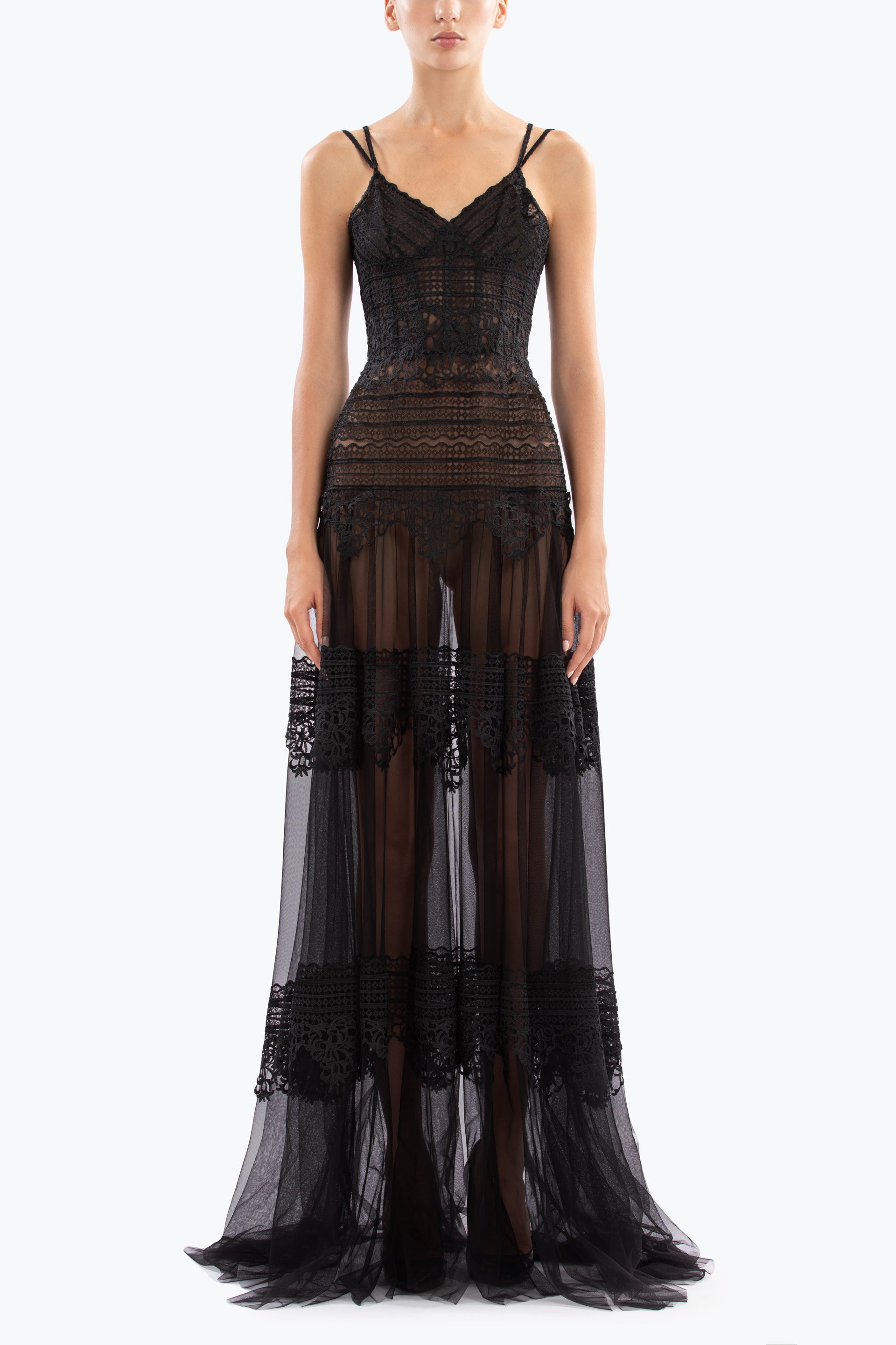 オールインワン・サロペット Saiid Kobeisy Lace Long Dress Lace long dress – Saiid Kobeisy Online
