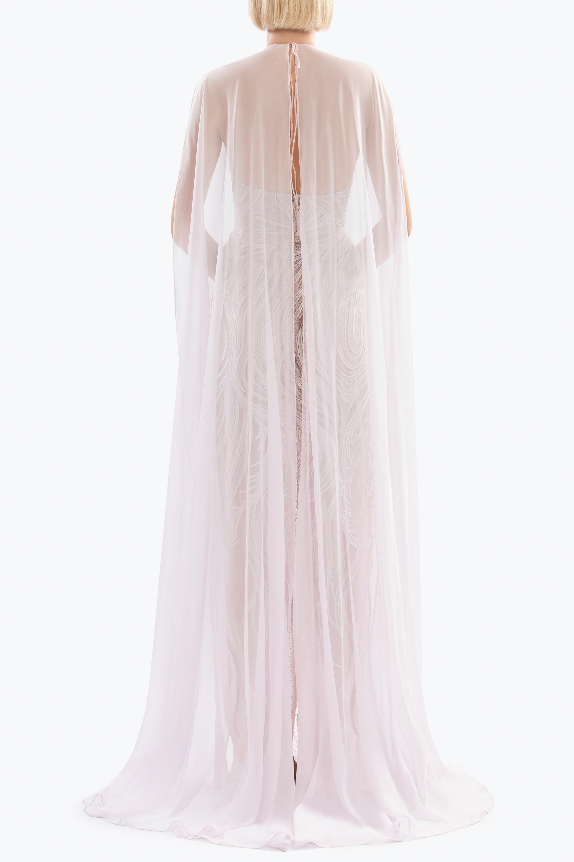 Embellished halter neck long dress – Saiid Kobeisy Online