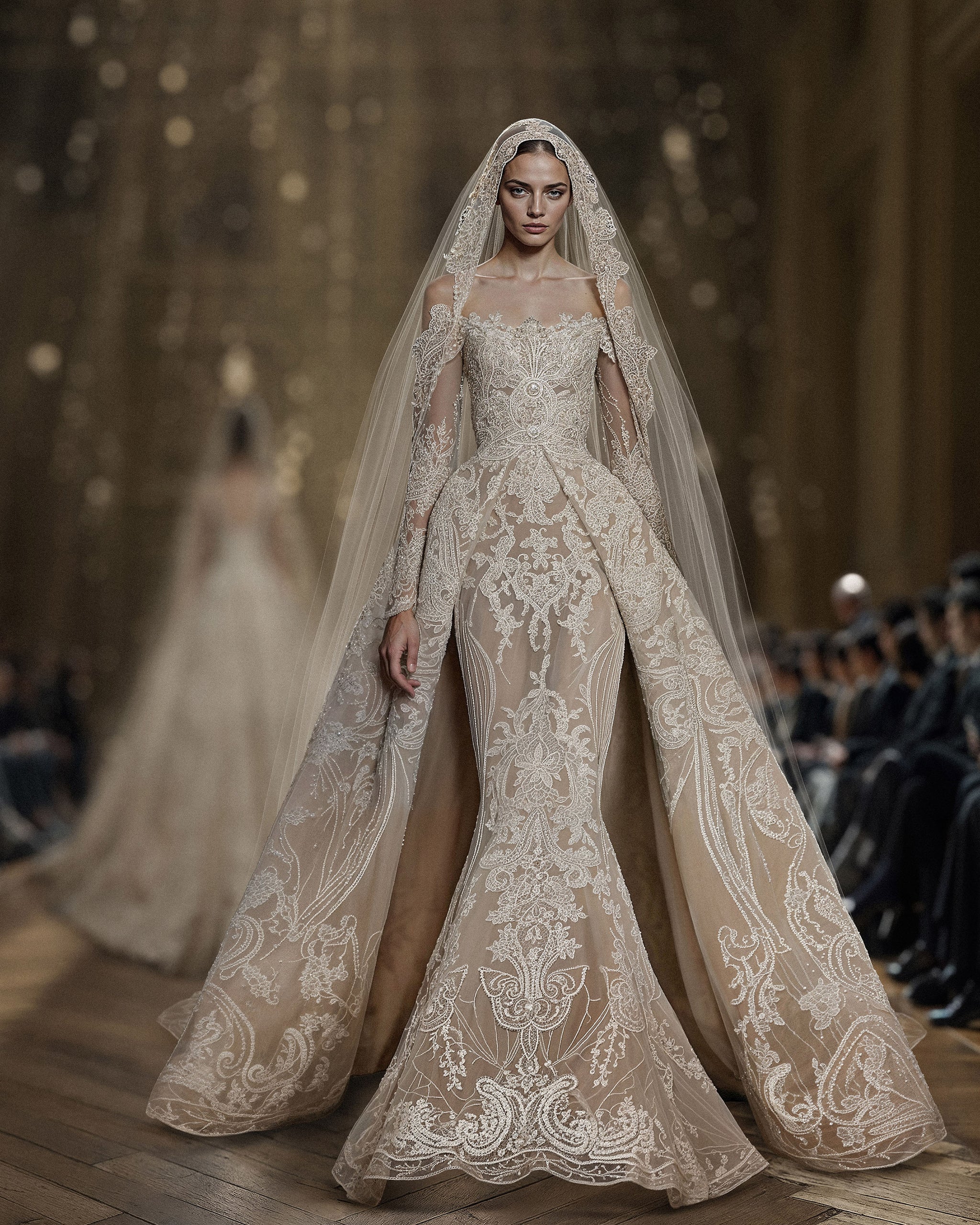 Tulle Brodé Dress – Saiid Kobeisy Online