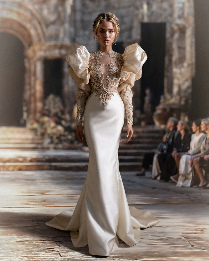 Mikado Embroidered Dress – Saiid Kobeisy Online