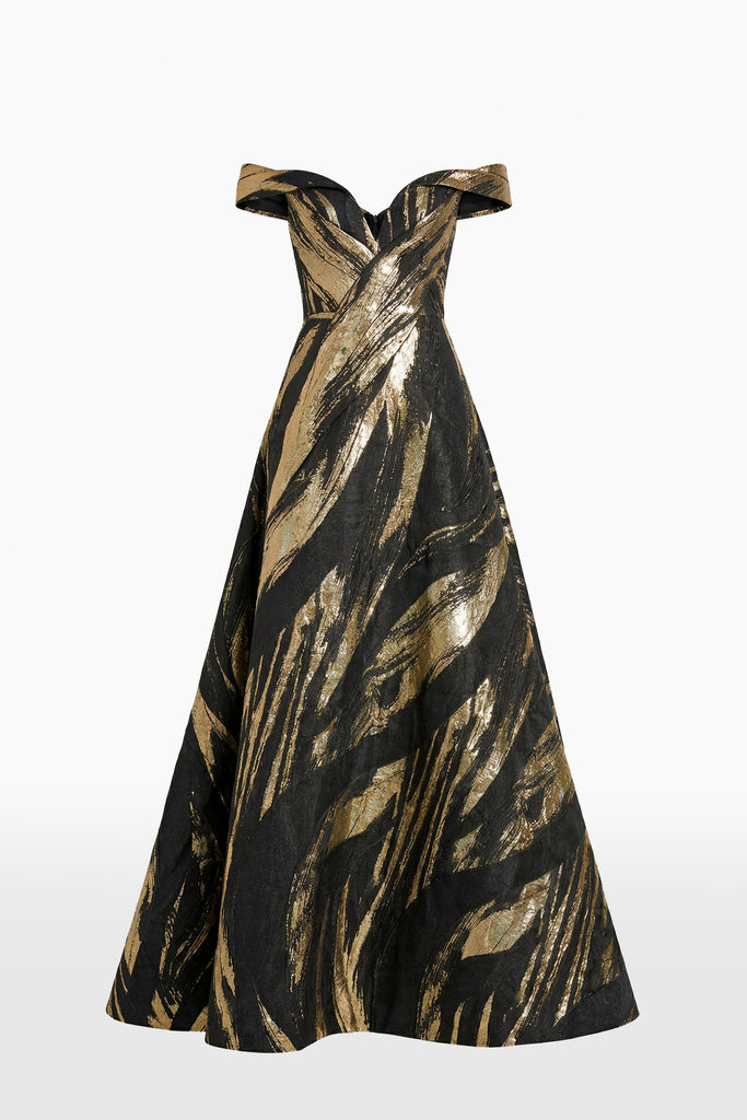 Brocade Strapless Dress  Saiid Kobeisy Online