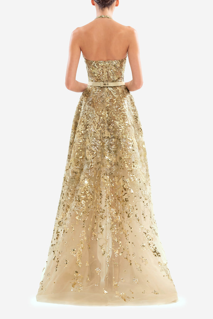 saiid kobeisy gold dress Embroidered Dress  Saiid Kobeisy