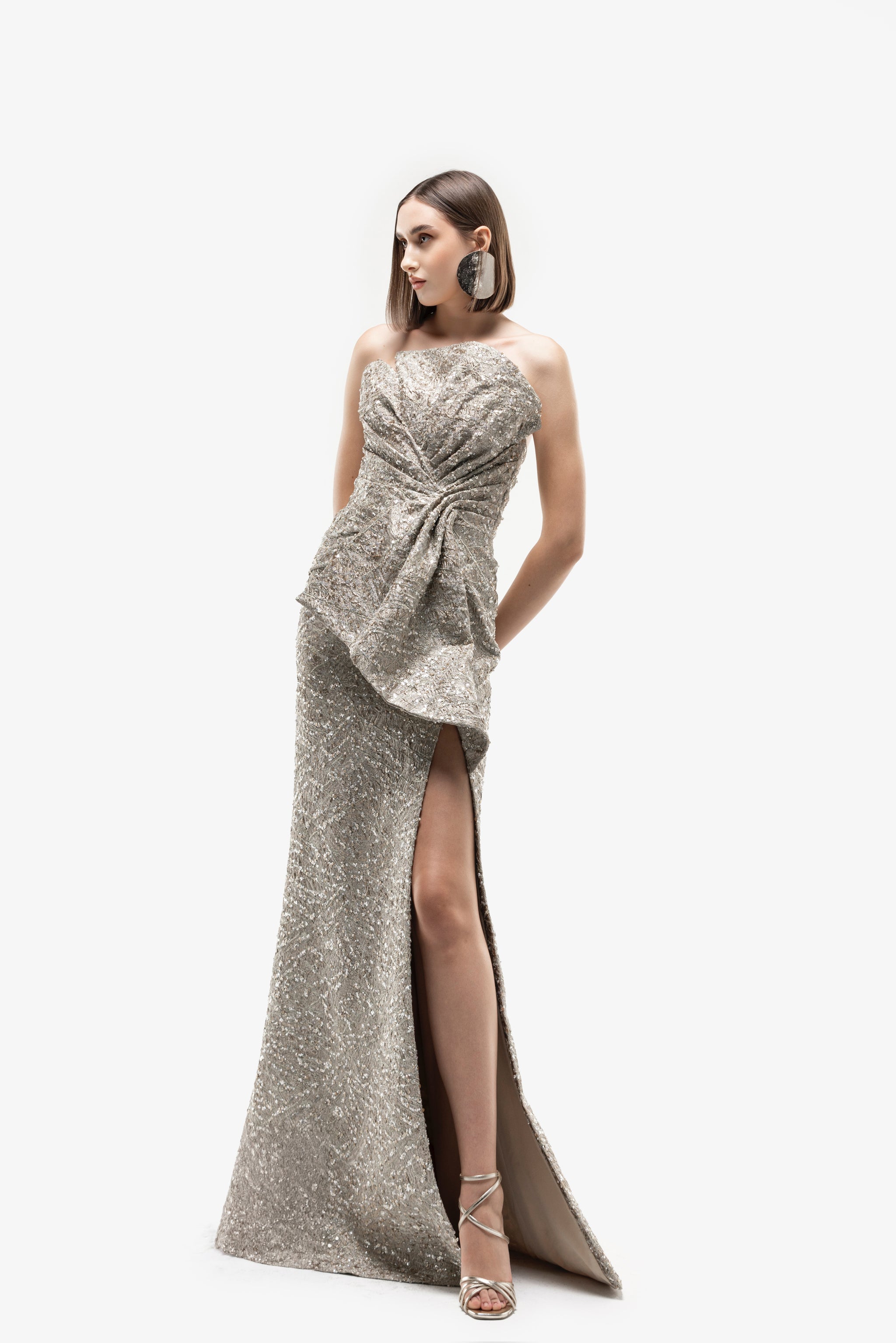 Brocade Bow Dress – Saiid Kobeisy Online