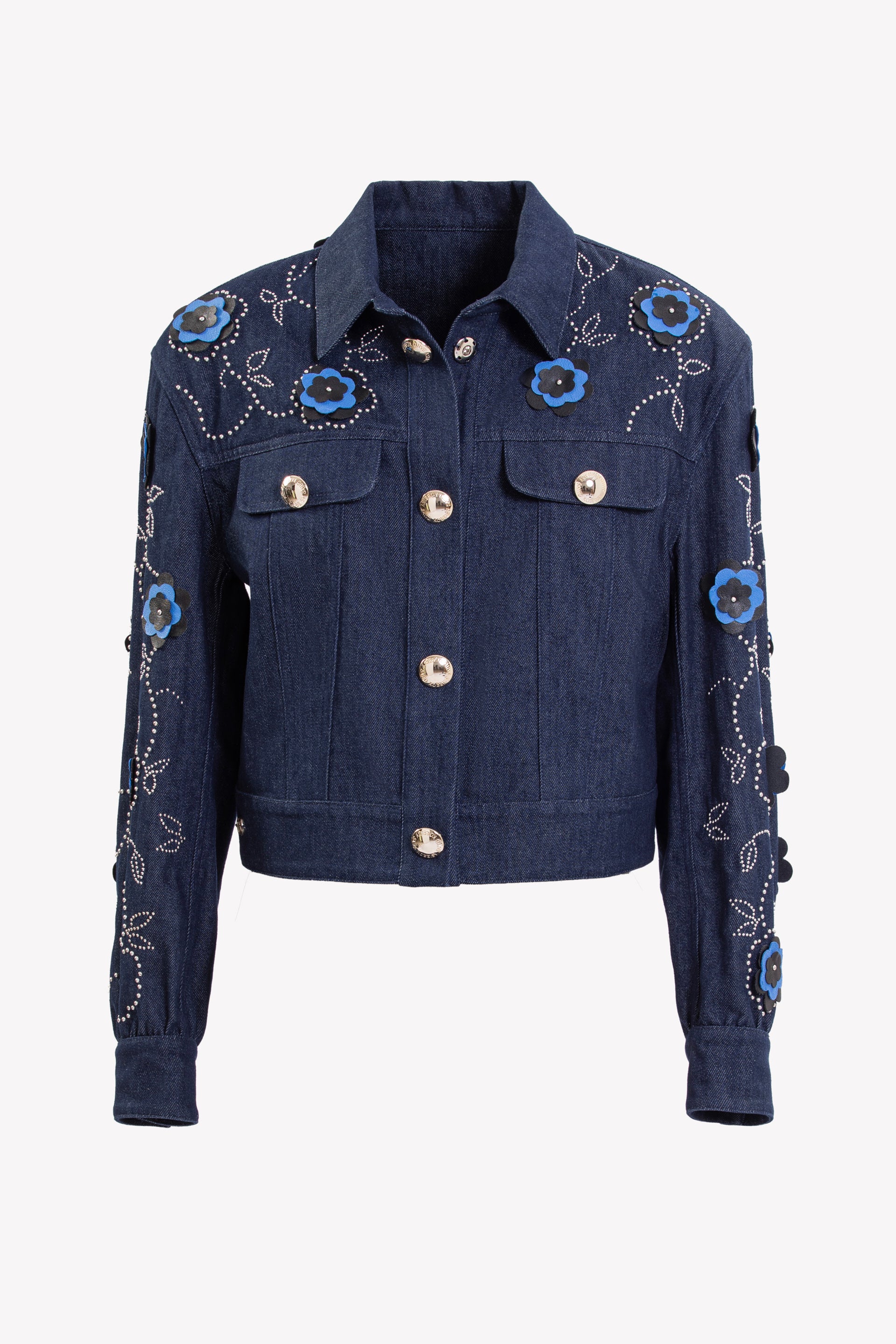 Denim Jacket and Ruffled Dress – Saiid Kobeisy Online