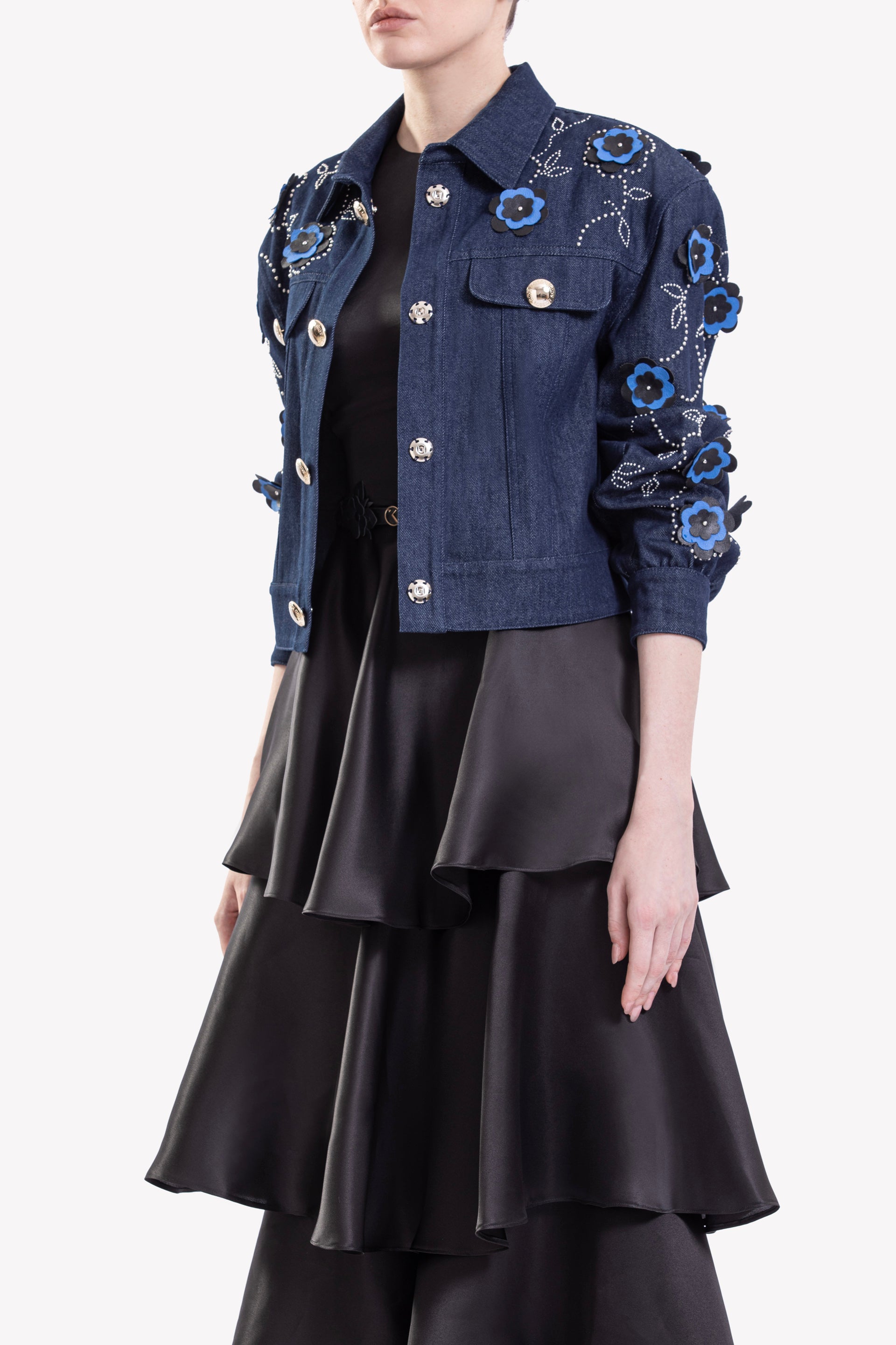 【紫陽花】Everyday Denim Jacket Sサイズ 紫陽花様専用】Everyday Denim Jacket Sサイズ