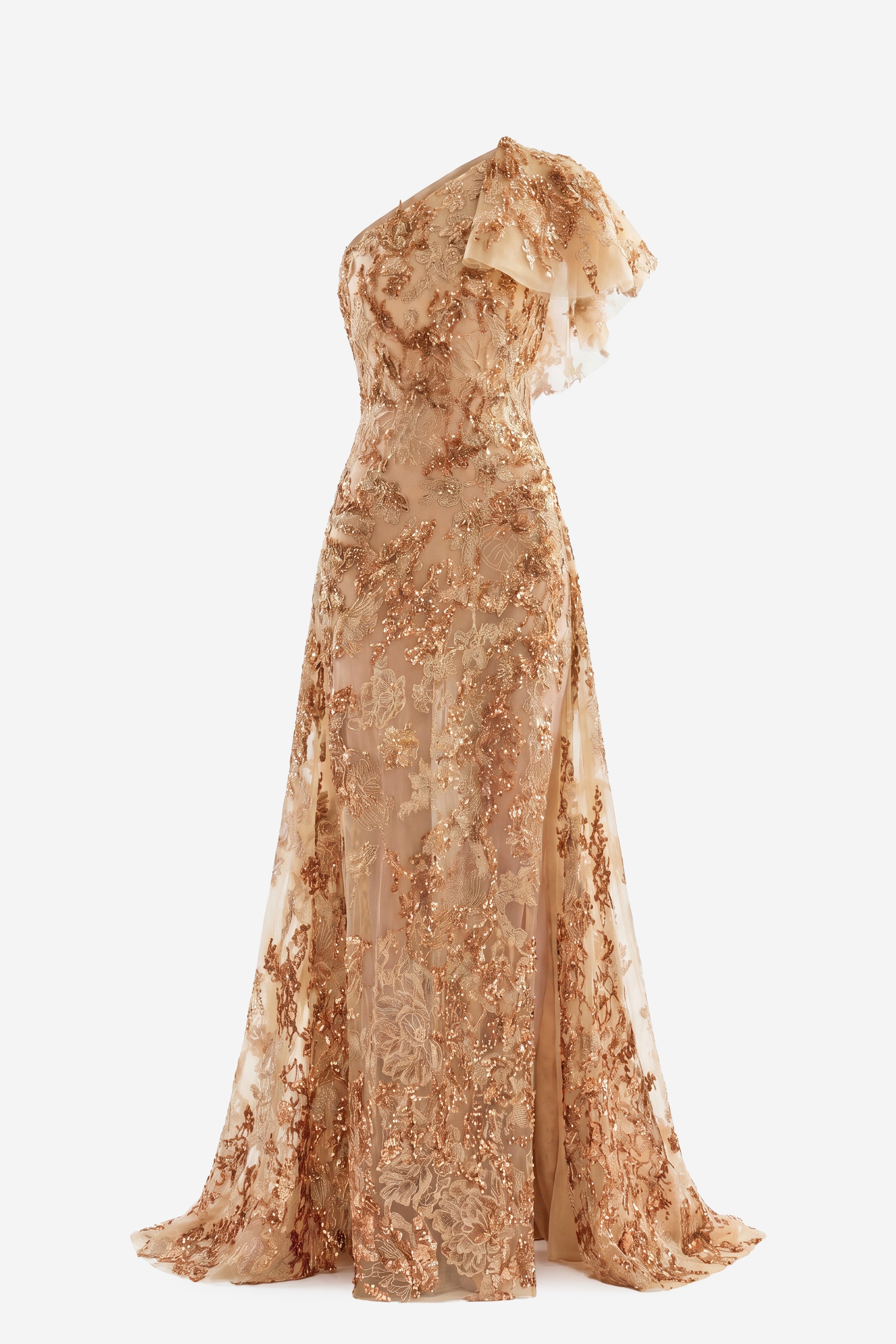 saiid kobeisy gold dress Embroidered Long Dress  Saiid Kobeisy