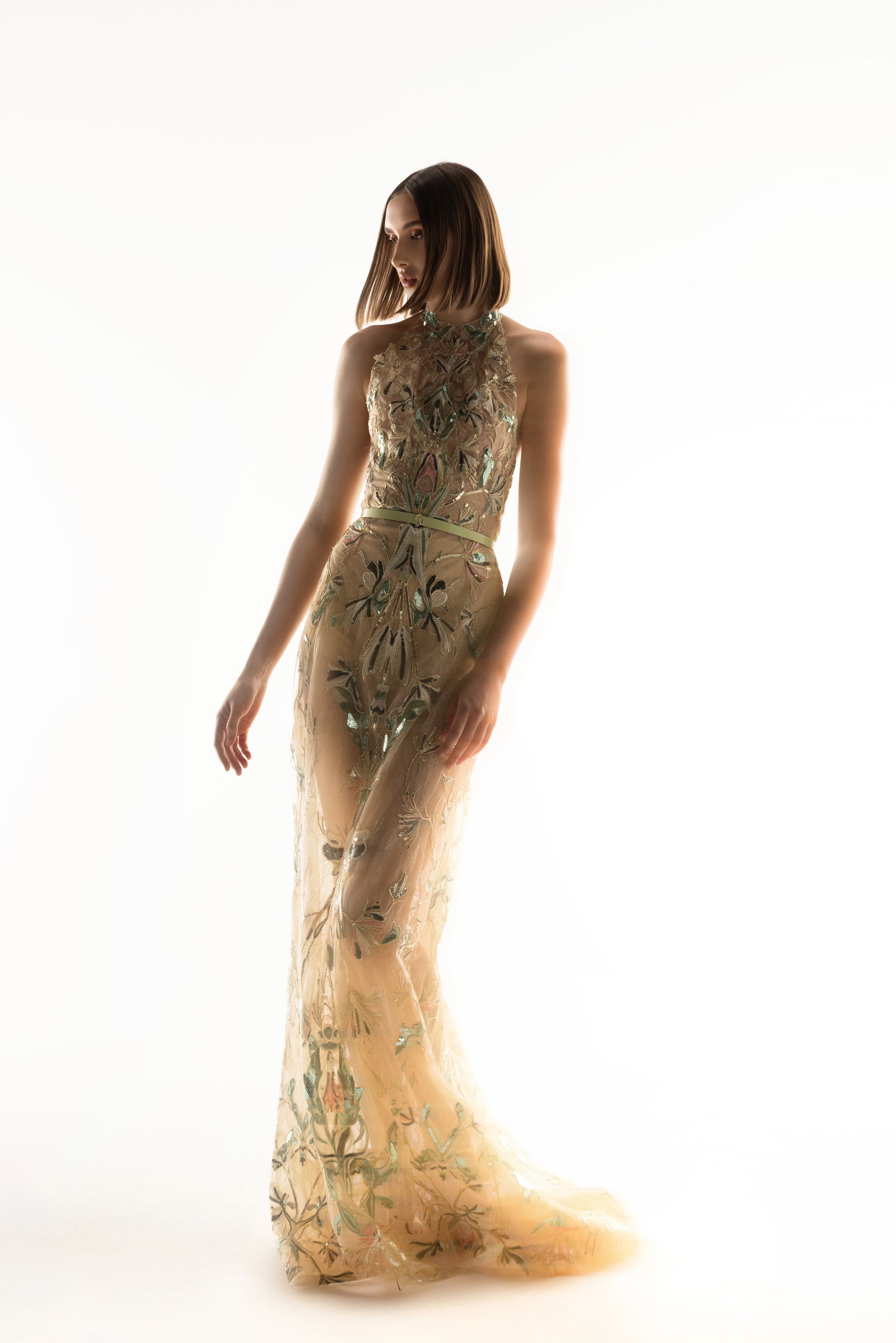 saiid kobeisy gold dress crystal_bridal_sash