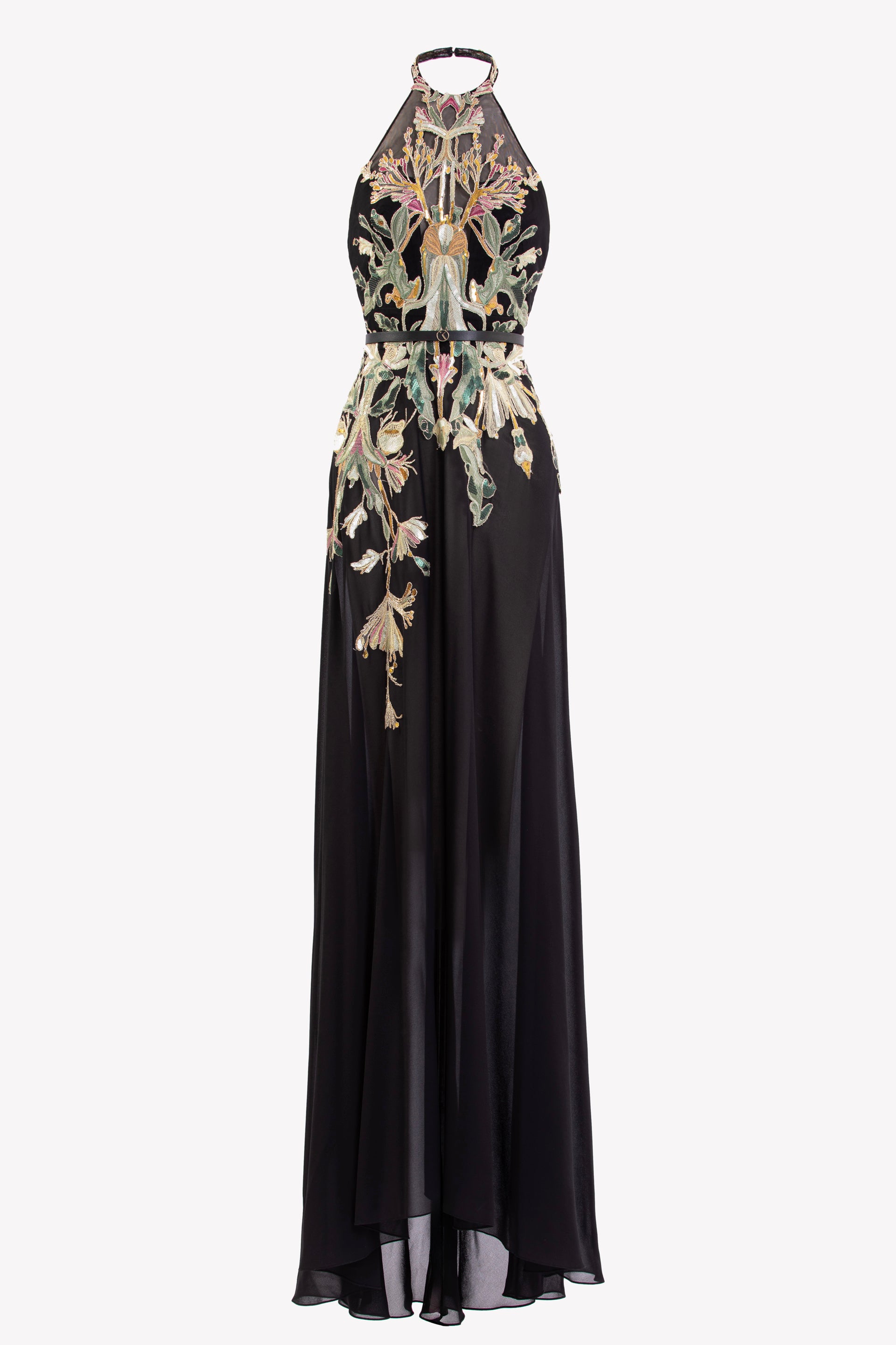 green emerald velvet dress Vinay Indian Dress Silk Georgette
